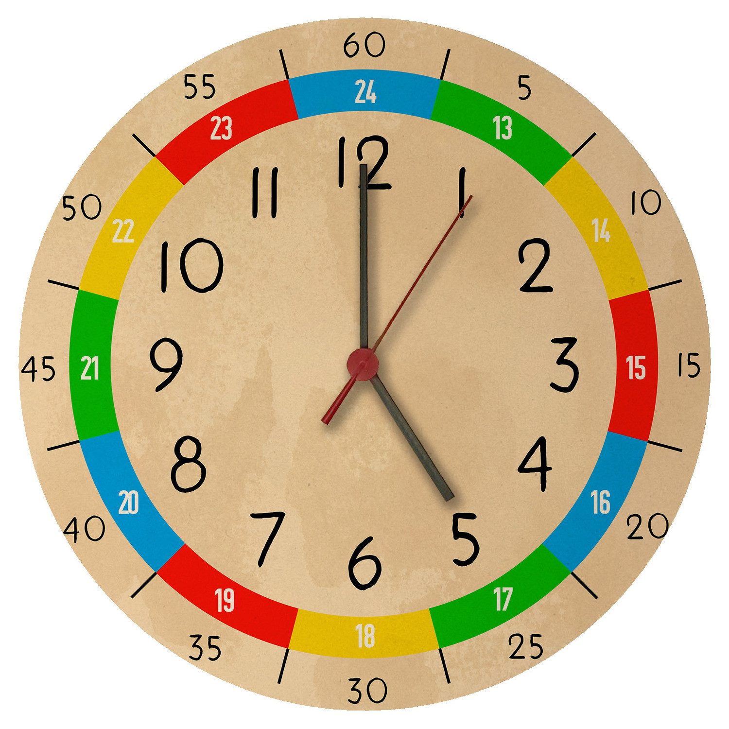 speecheese Wanduhr Lernuhr für Kinder Wanduhr