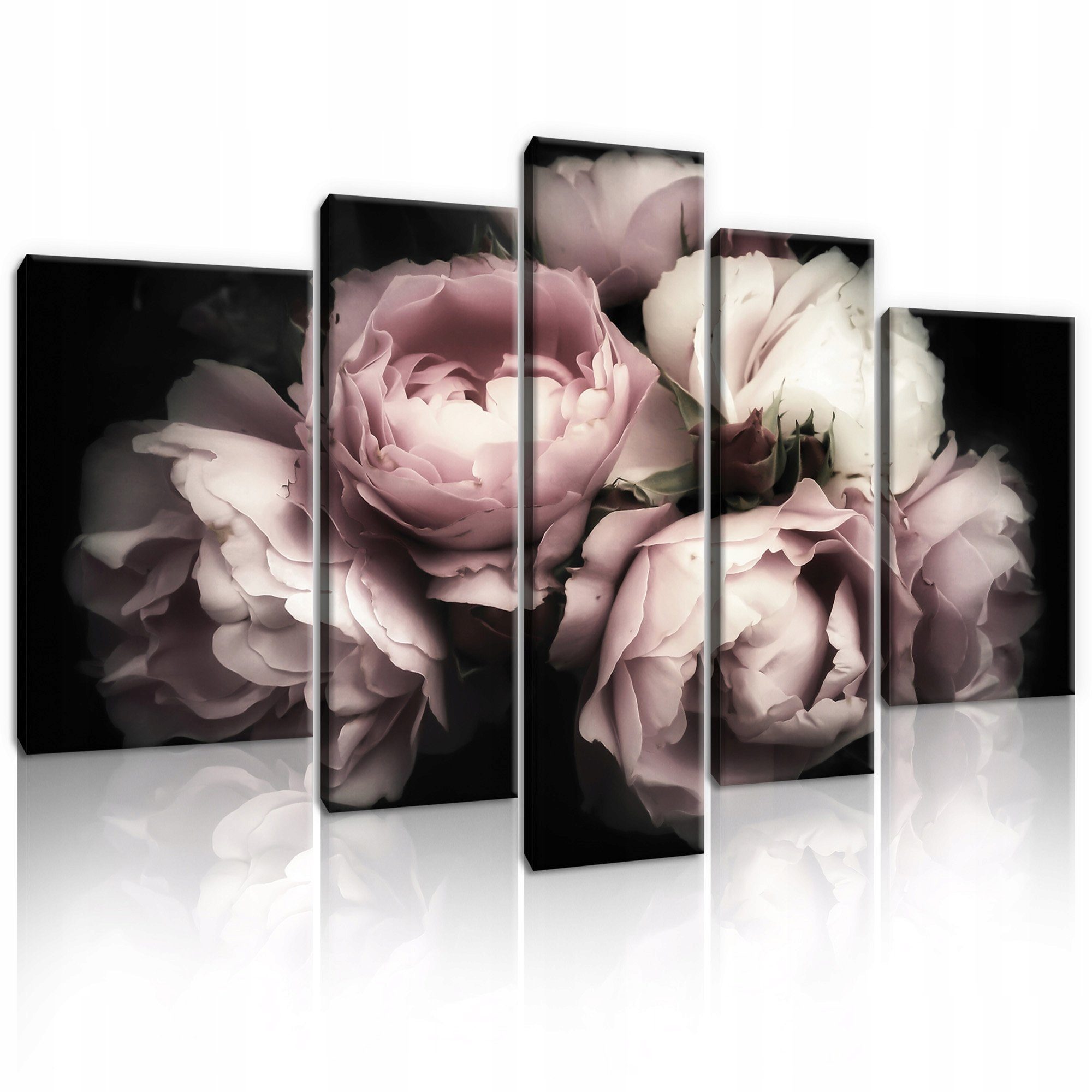 Wallarena Leinwandbild Blumen Rosen Schwarz Wandbild