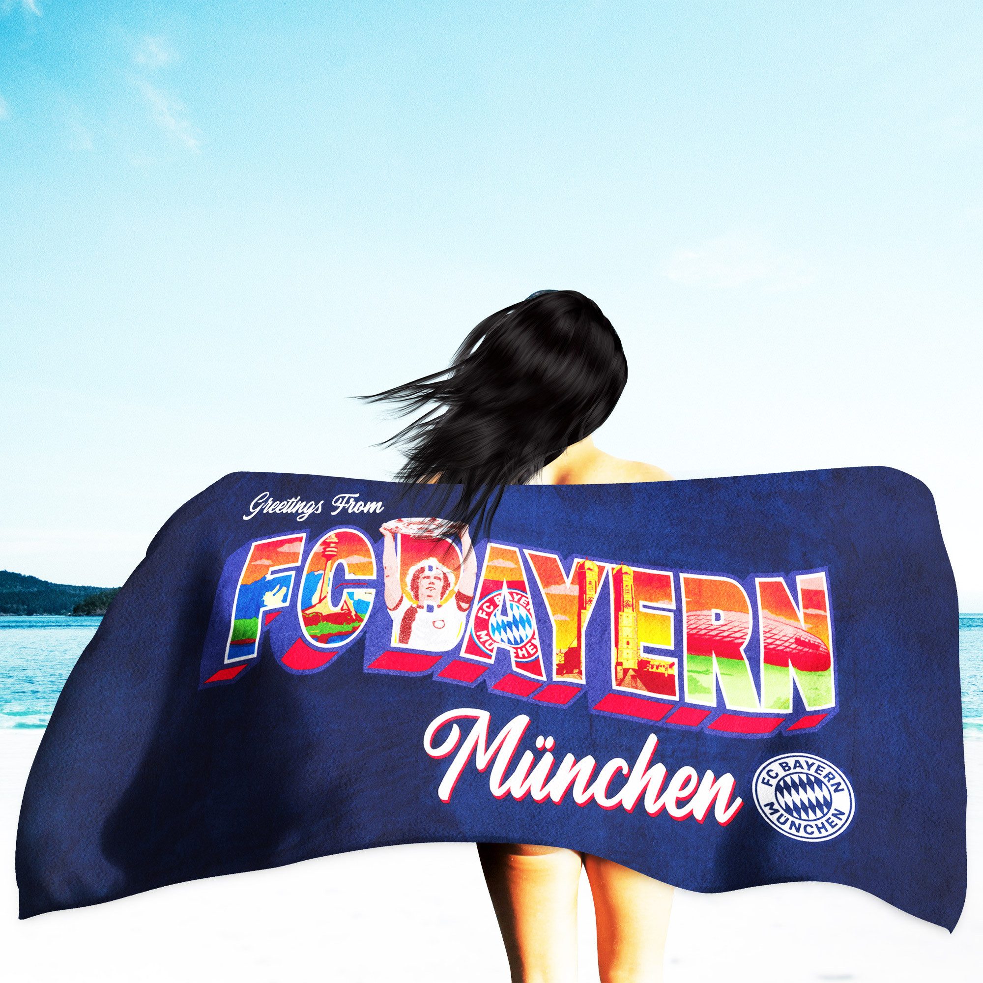 BERONAGE Strandtücher FC Bayern München Badetuch