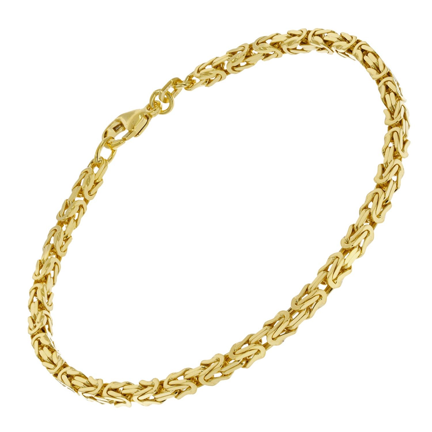 trendor Gliederarmband Königskette Silber 925 vergoldet