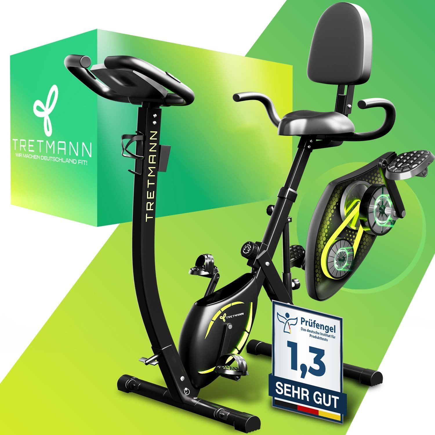 Tretmann Heimtrainer - 3in1 Heimtrainer Fahrrad