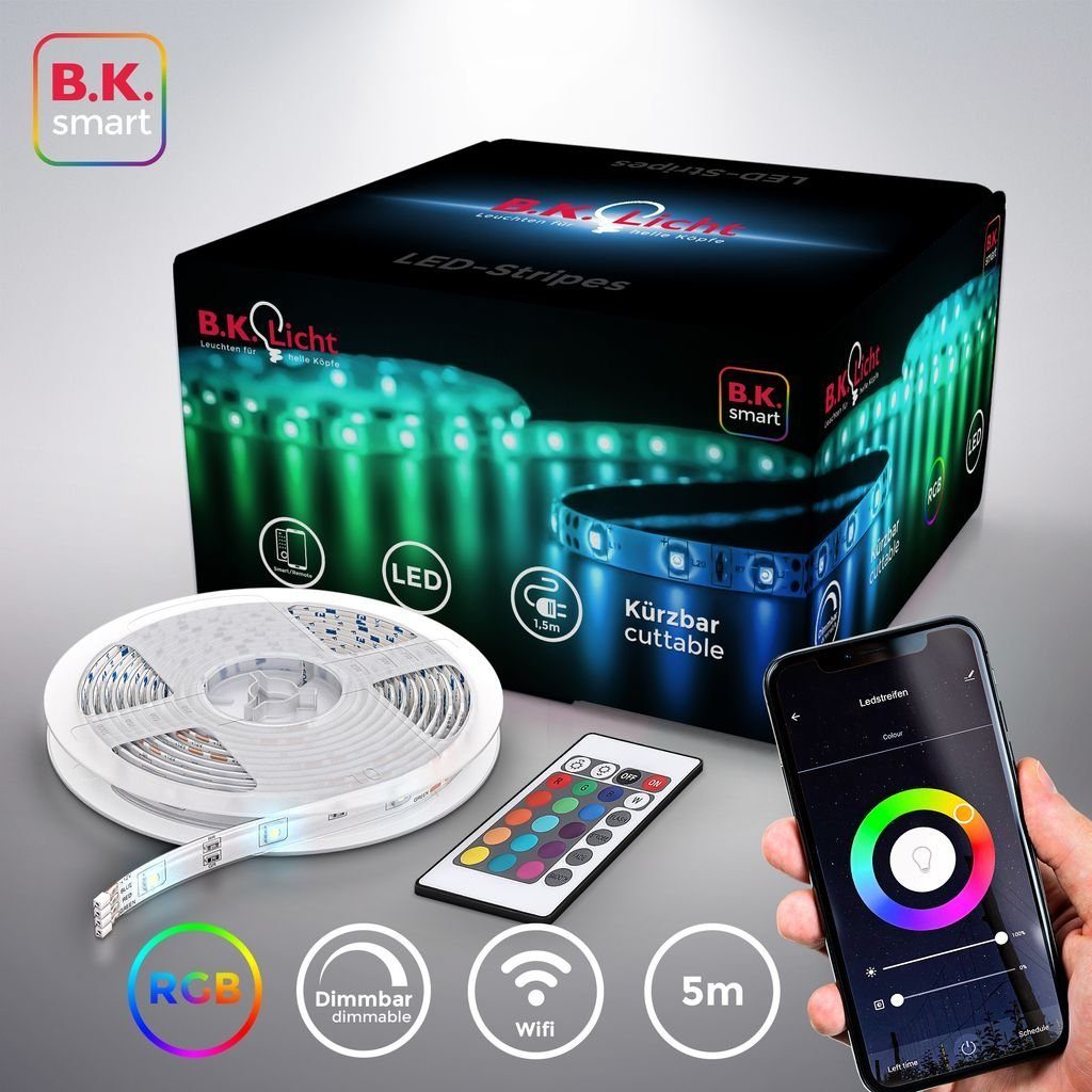 B.K.Licht Schrankleuchte Smart LED Strip 5M