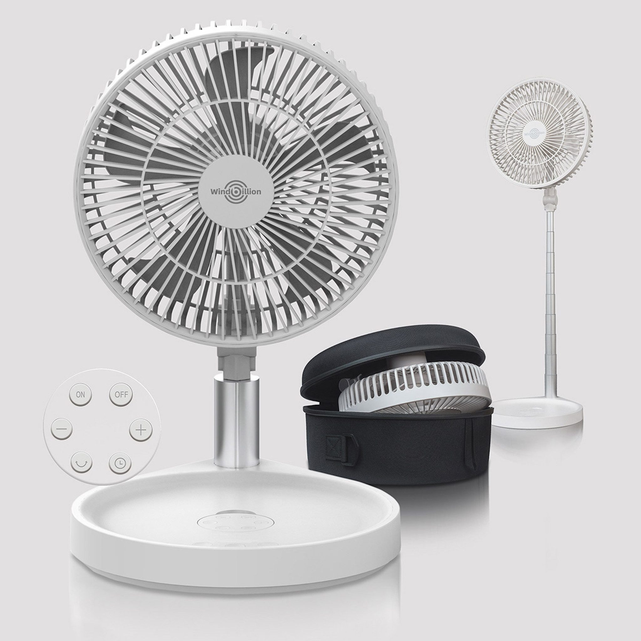 Windbillion Akku-Ventilator Klappbarer Kabelloser Ventilator