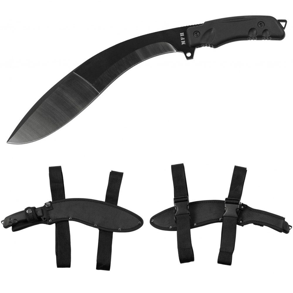 MFH Machete Machete, 'Kukri', schwarz, mit