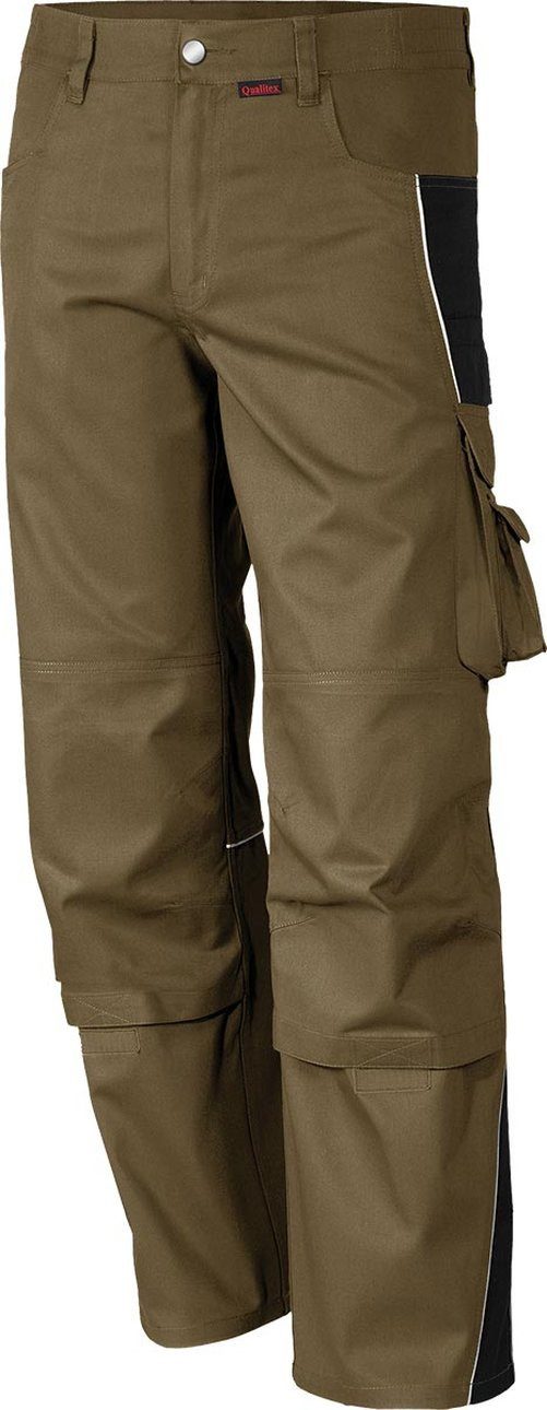 Qualitex Workwear Arbeitshose Bundhose 'PRO' khaki/schwarz,