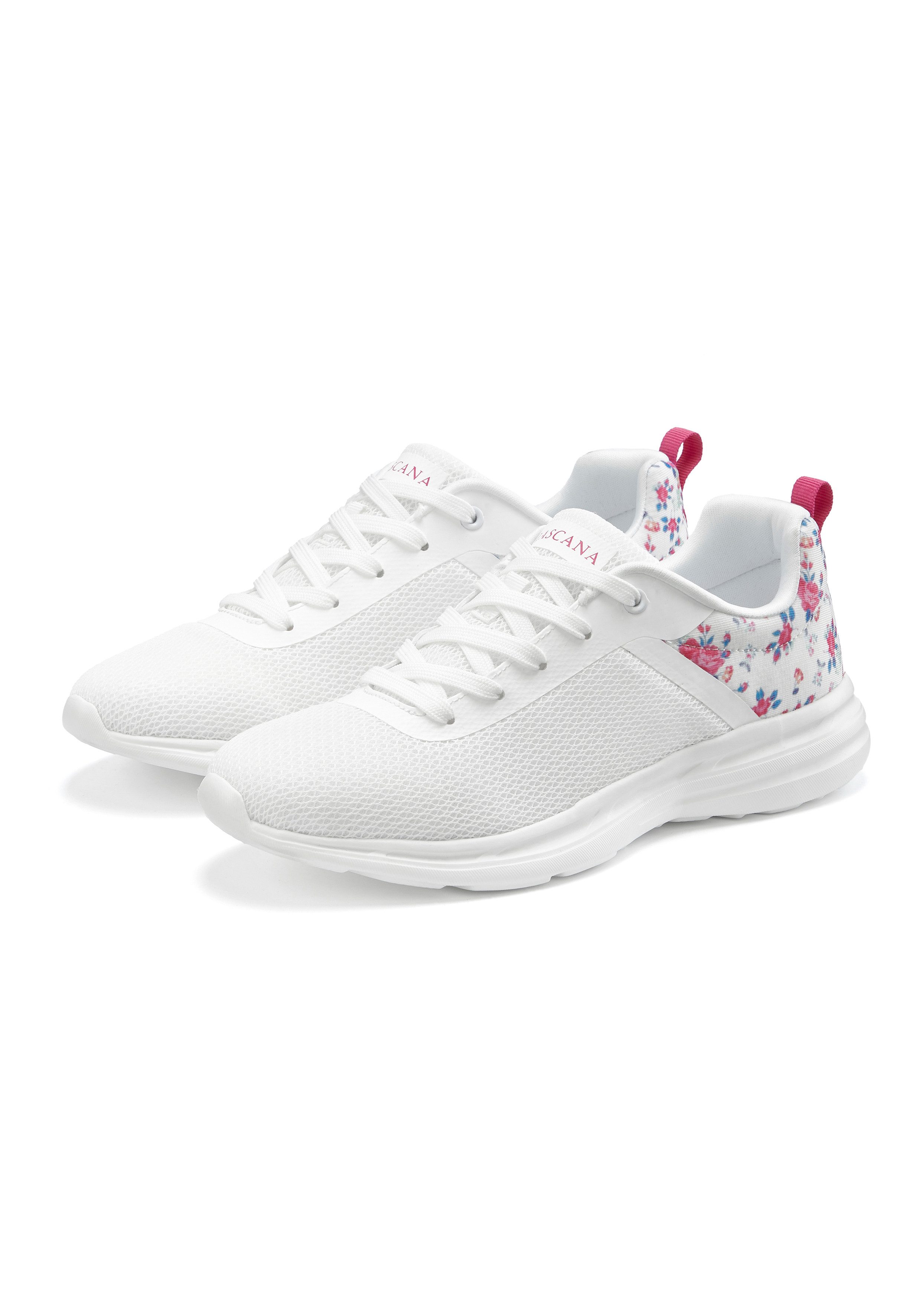 LASCANA Sneaker Freizeitschuh, Halbschuh mit Blumen-Print