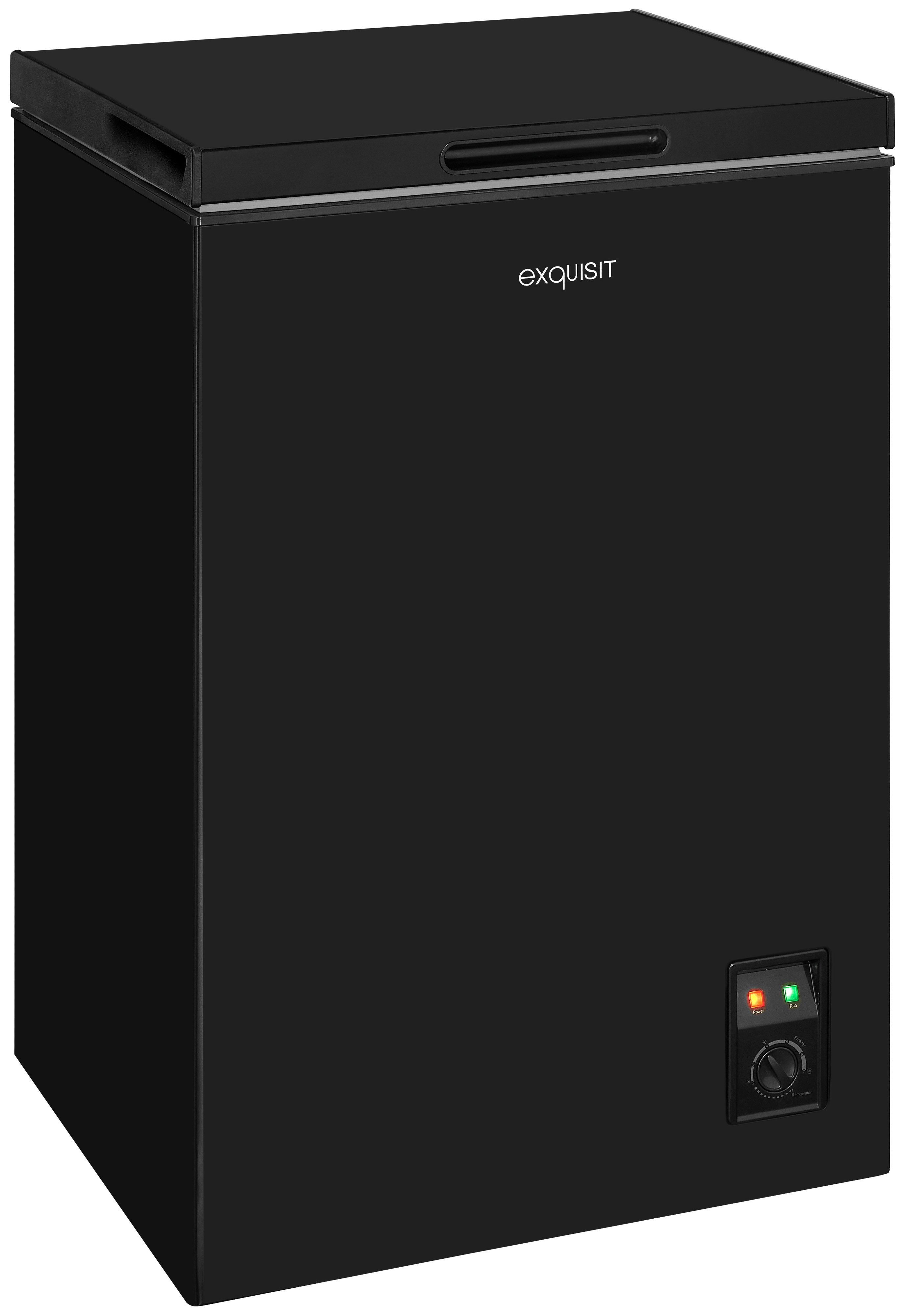 exquisit Gefriertruhe GT100-050E schwarz, 54,5 cm