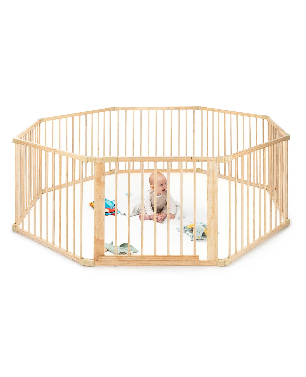 dibea Laufgitter Baby-Laufstall, Holz-Laufgitter (8-tlg), mit