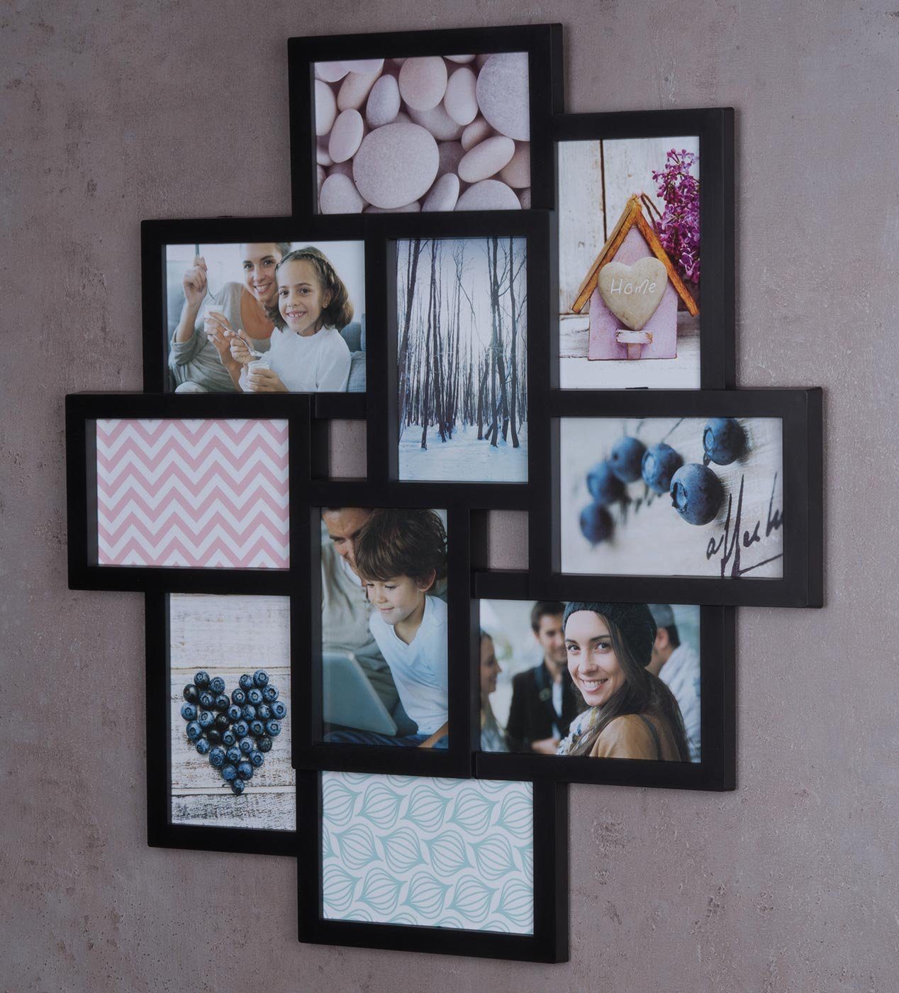 Levandeo® Bilderrahmen Collage, Bilderrahmen schwarz 10