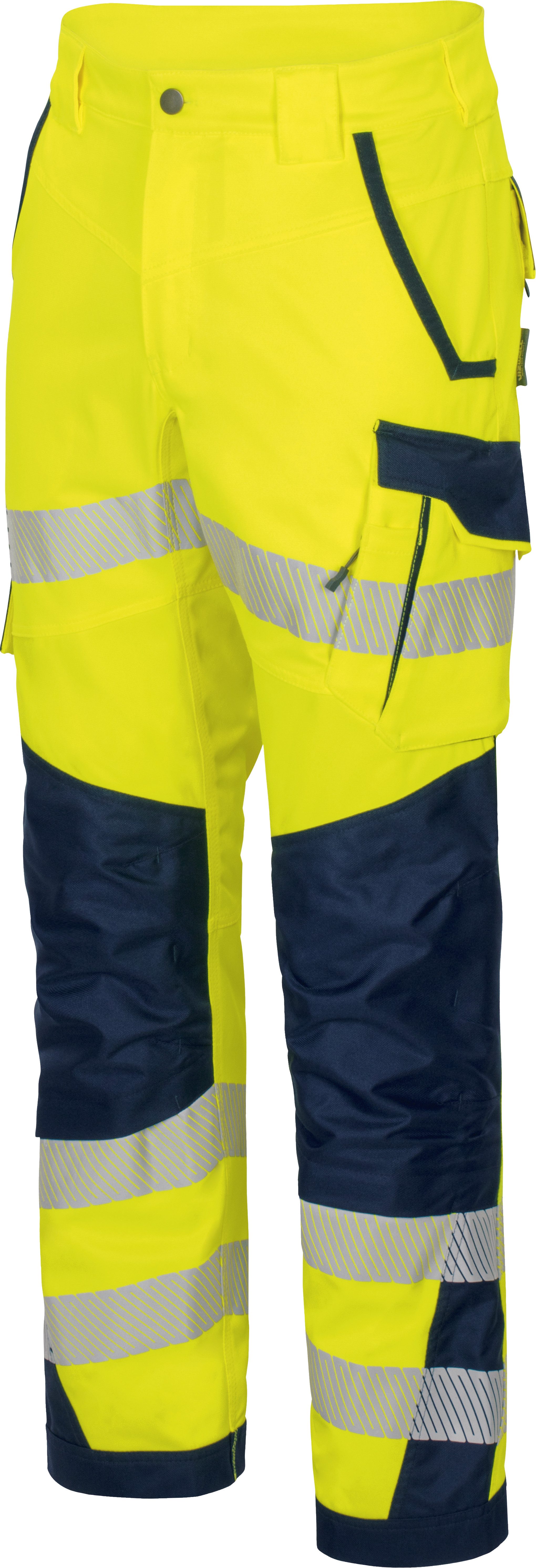 vizwell Arbeitshose Warnschutz Bundhose HiVis elastisch