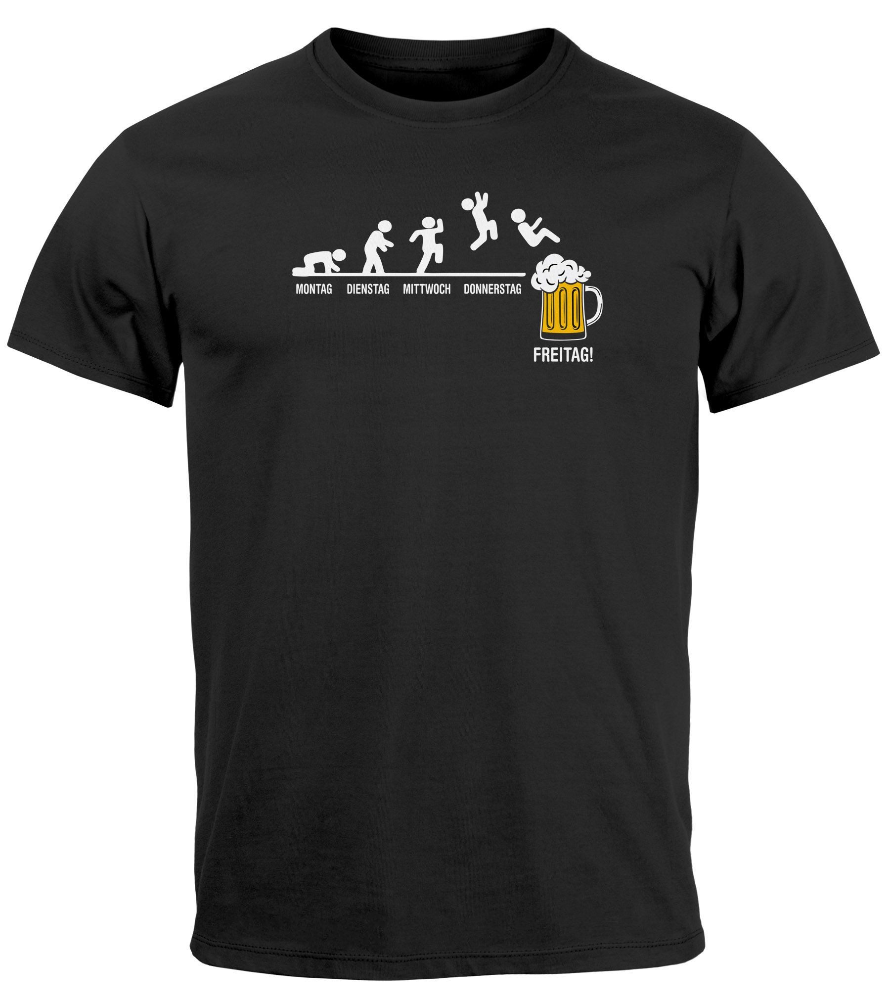 MoonWorks Print-Shirt Herren T-Shirt Bier Alkohol