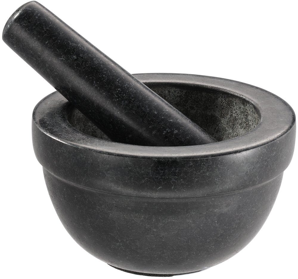 RÖSLE Mörser, (2-tlg), Granitmörser für Kräuter,