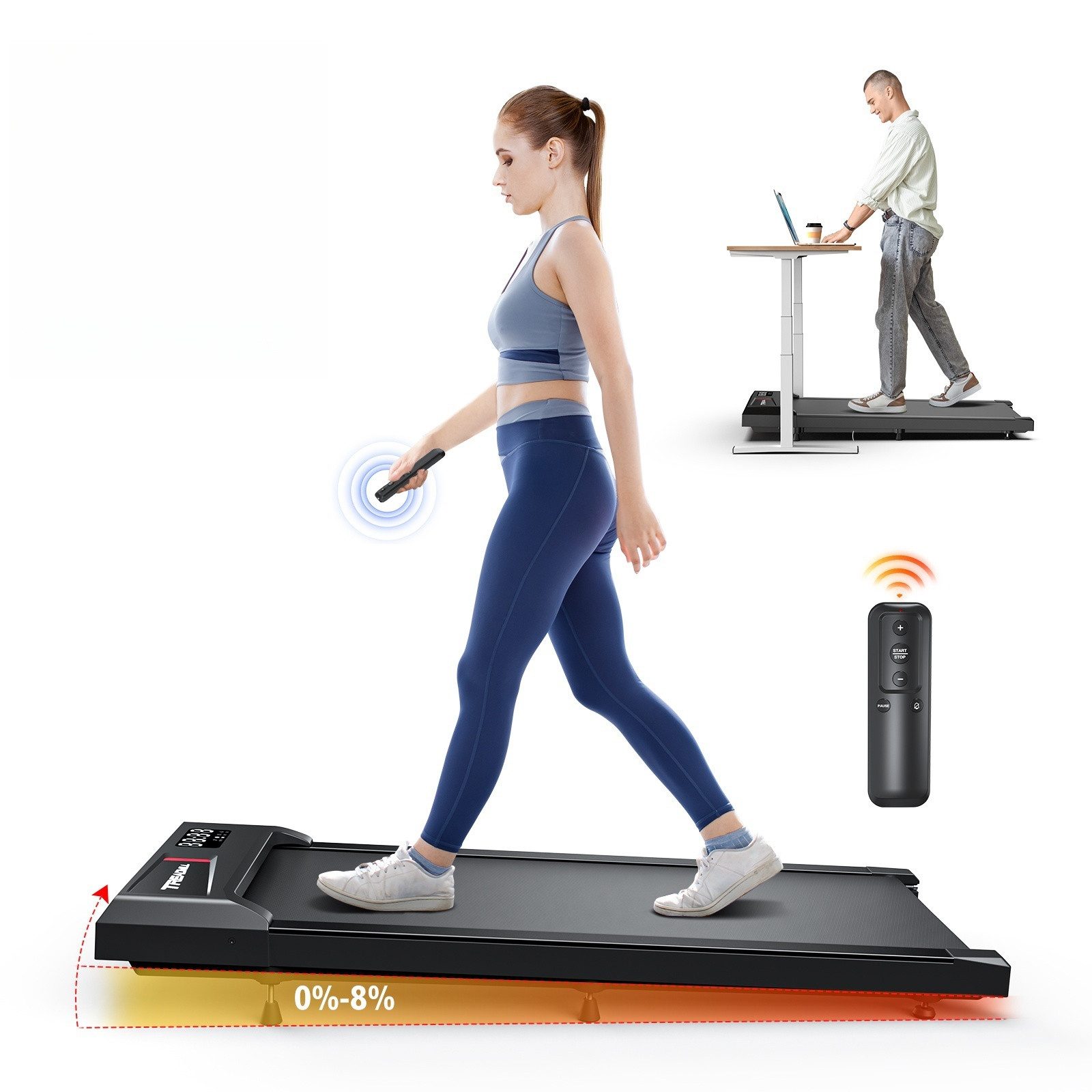 Cardirun Laufband 2-in-1 Laufband für Zuhause