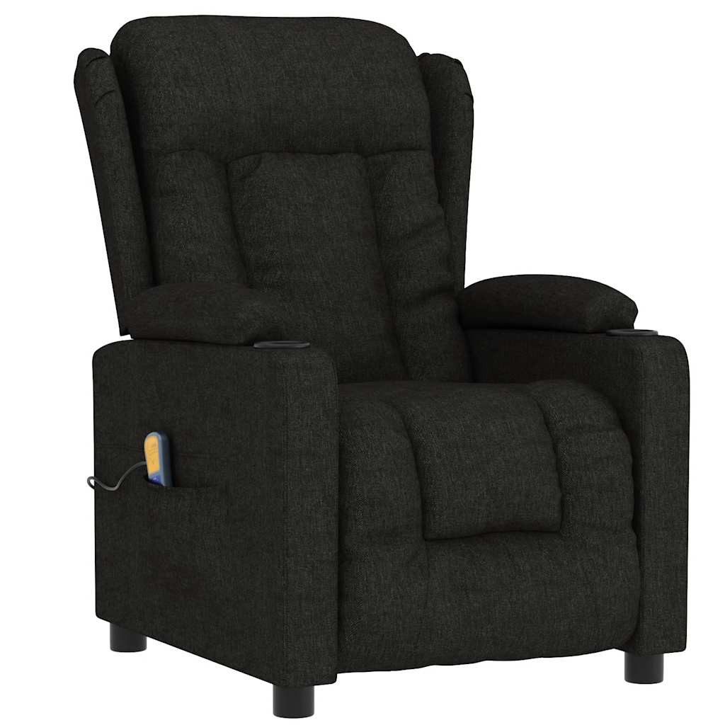 vidaXL Massagesessel Massagesessel Schwarz Stoff (1-St)