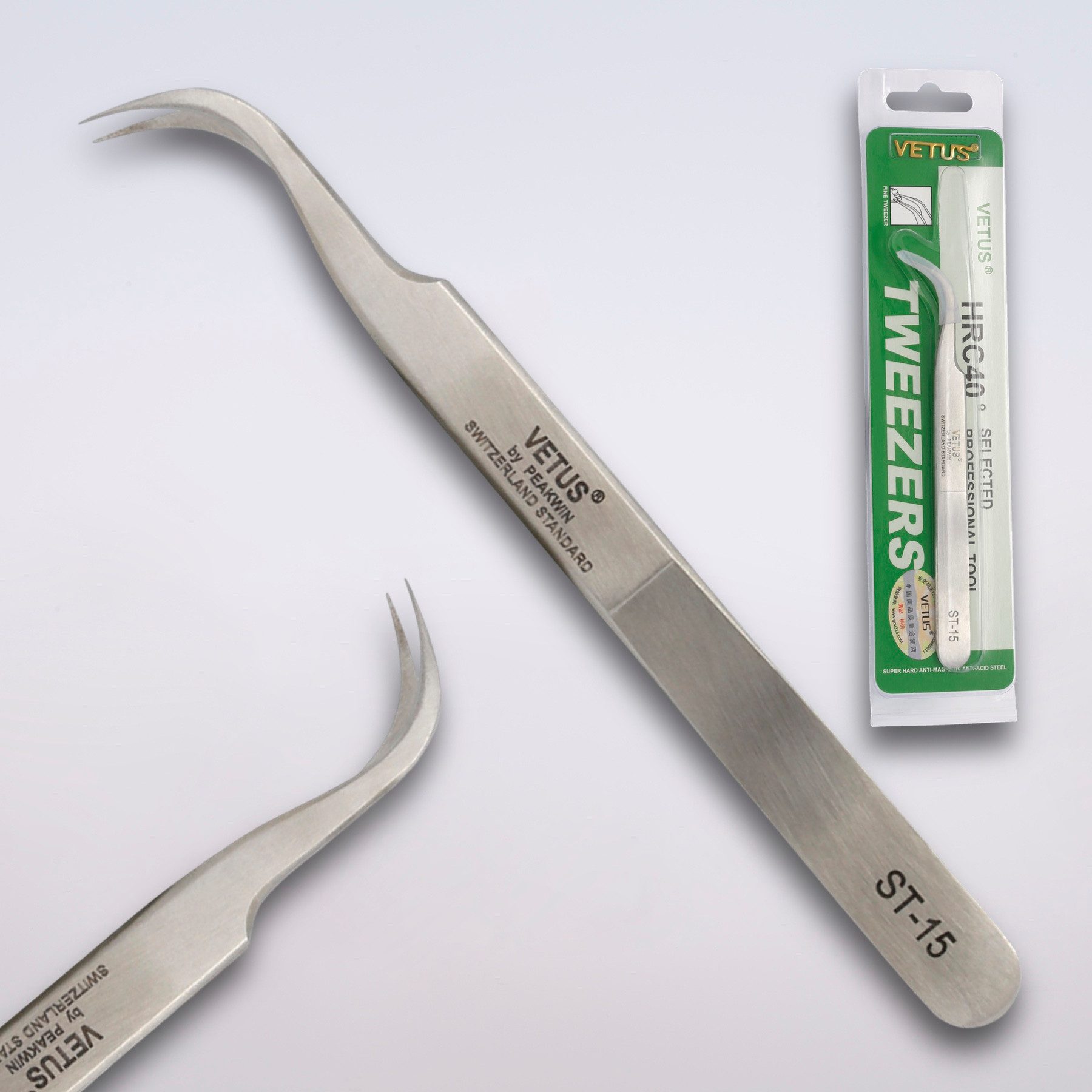 Vetus Pinzette Wimpernverlängerung Pinzette Vetus ST-10