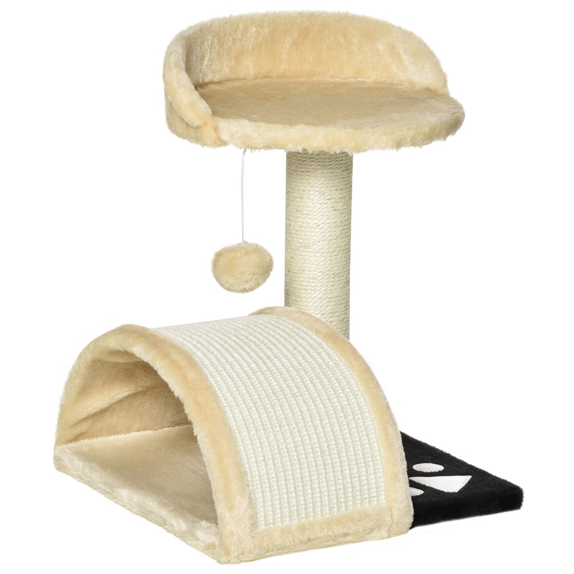PawHut Kratzbaum Katzenbaum mit Spielbällen Katzenkratzbaum,