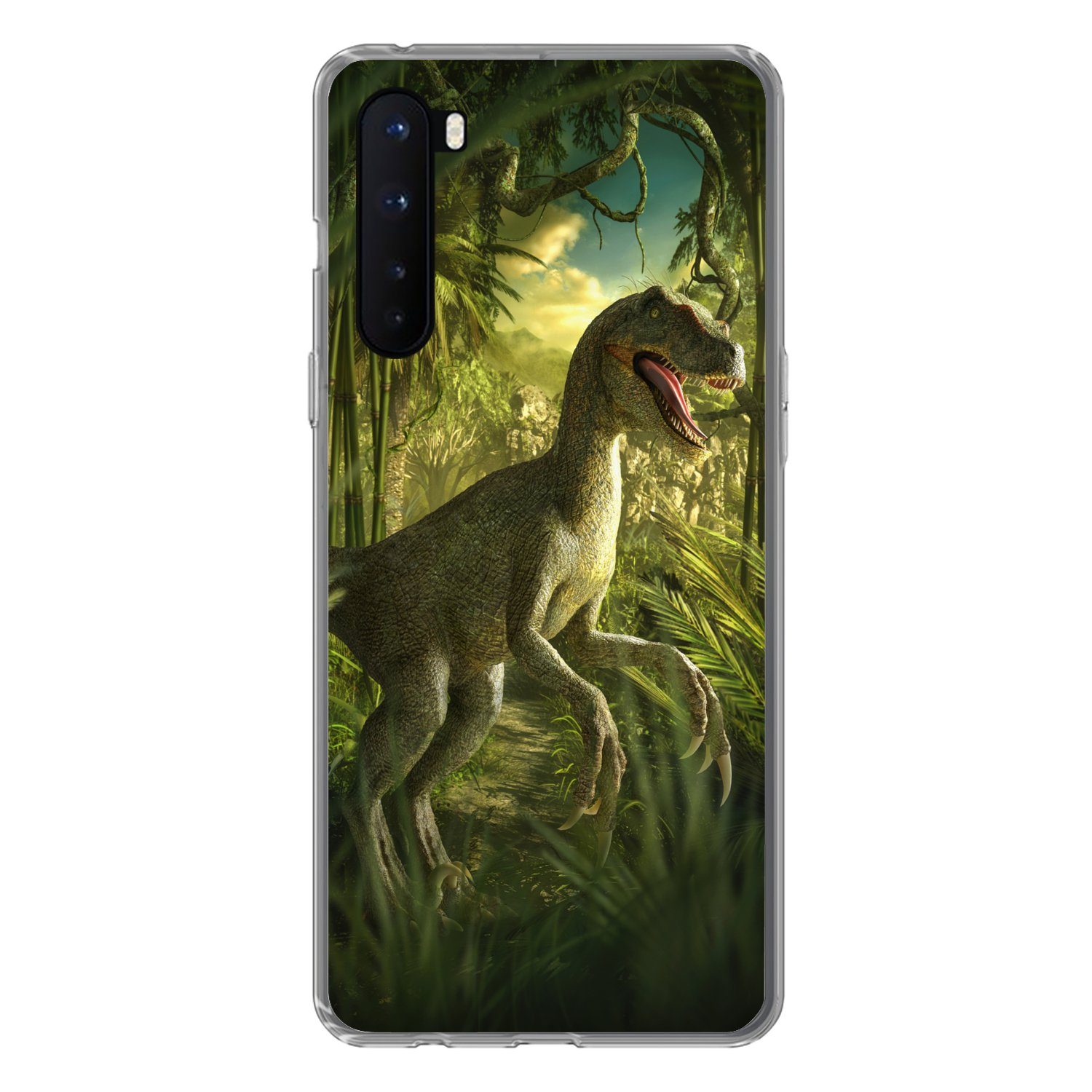 MuchoWow Handyhülle für OnePlus Nord Dinosaurier