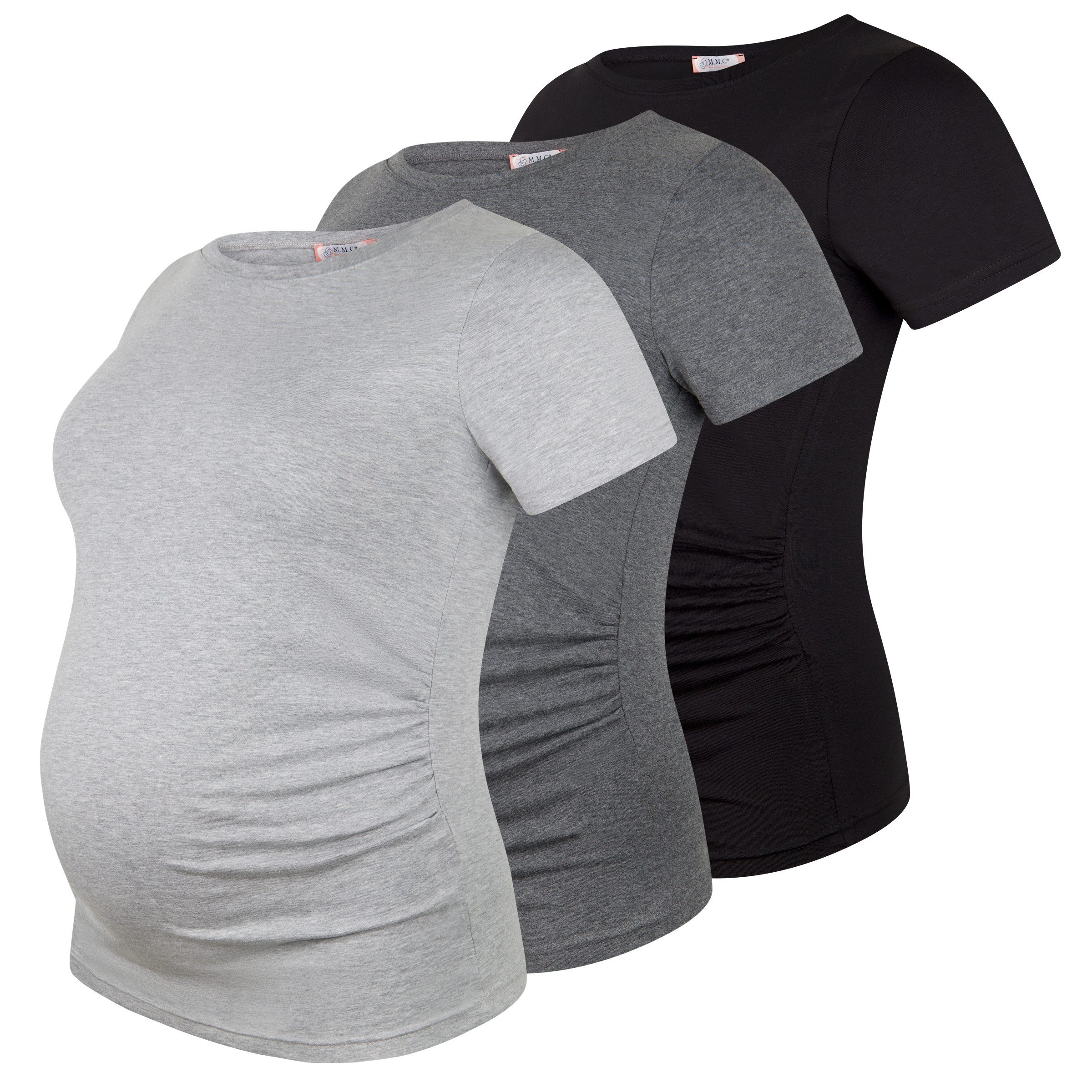 M.M.C. Umstandsshirt Basic Umstandsmode Kurzarm (3-tlg)