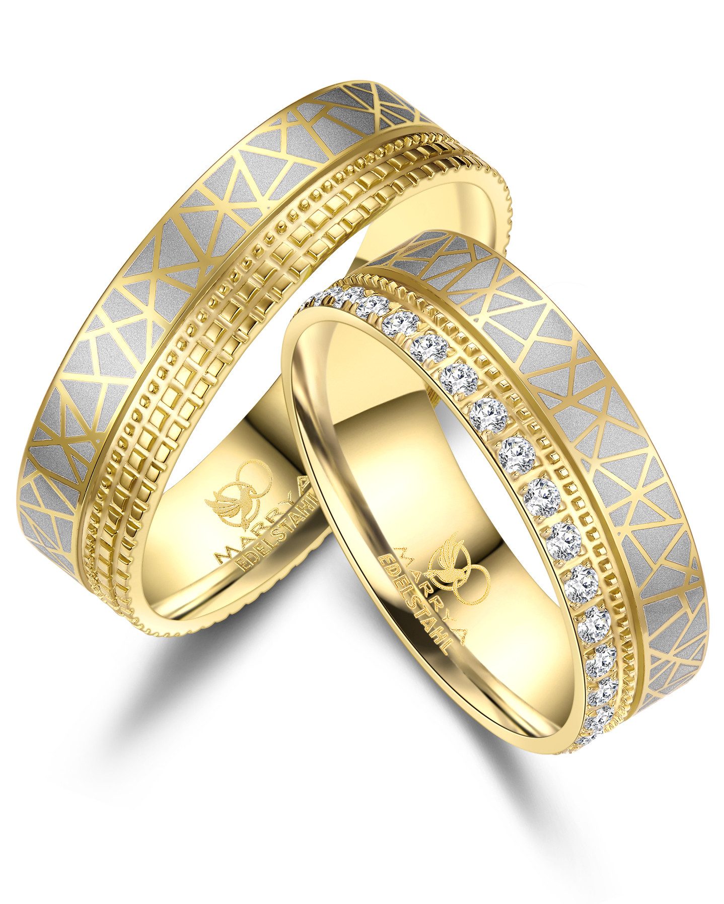 MARRYA Trauring Edelstahl Ringe Trauringe Eheringe