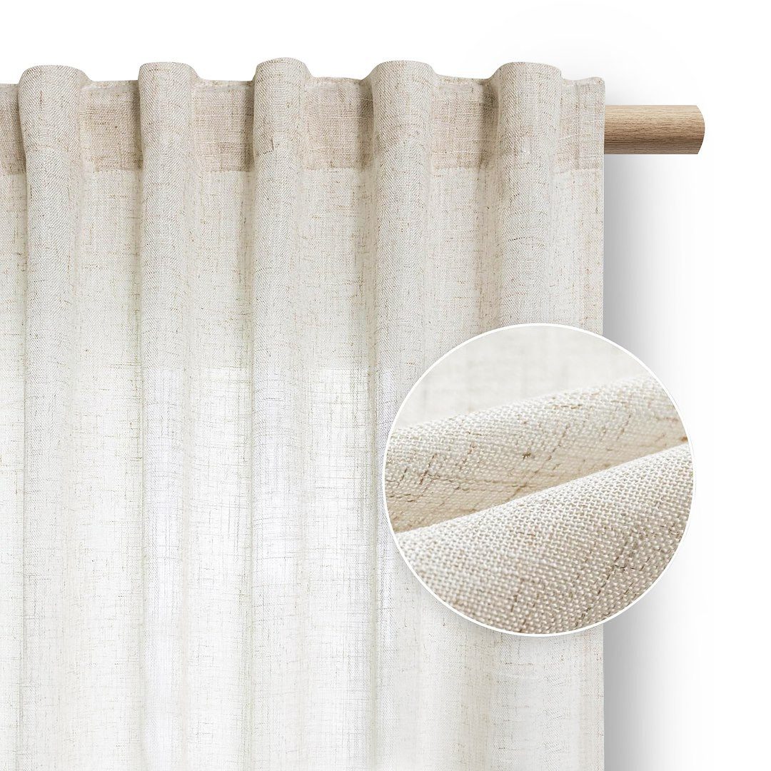 Restilo Gardine Gardine Stangendurchzug Vorhang Leinen