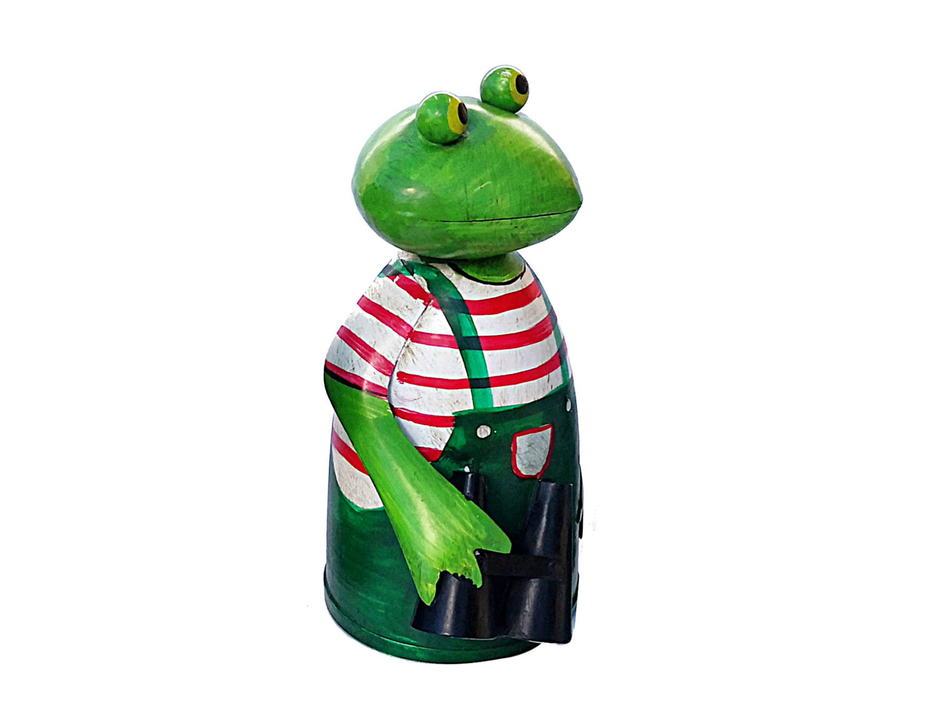 Paulslandhaus Gartenfigur Zaunhocker FROSCH mit FERNGLAS