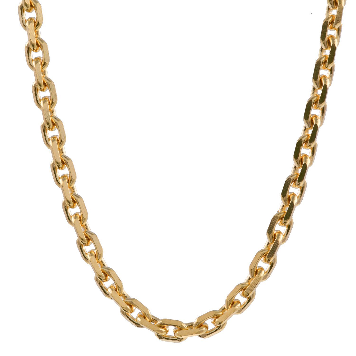HOPLO Goldkette Ankerkette diamantiert 585 -