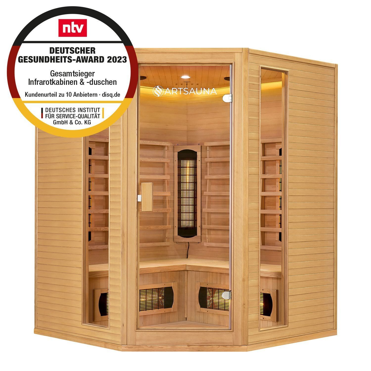 Artsauna Infrarotkabine Nyborg E150V Dual Technologie,