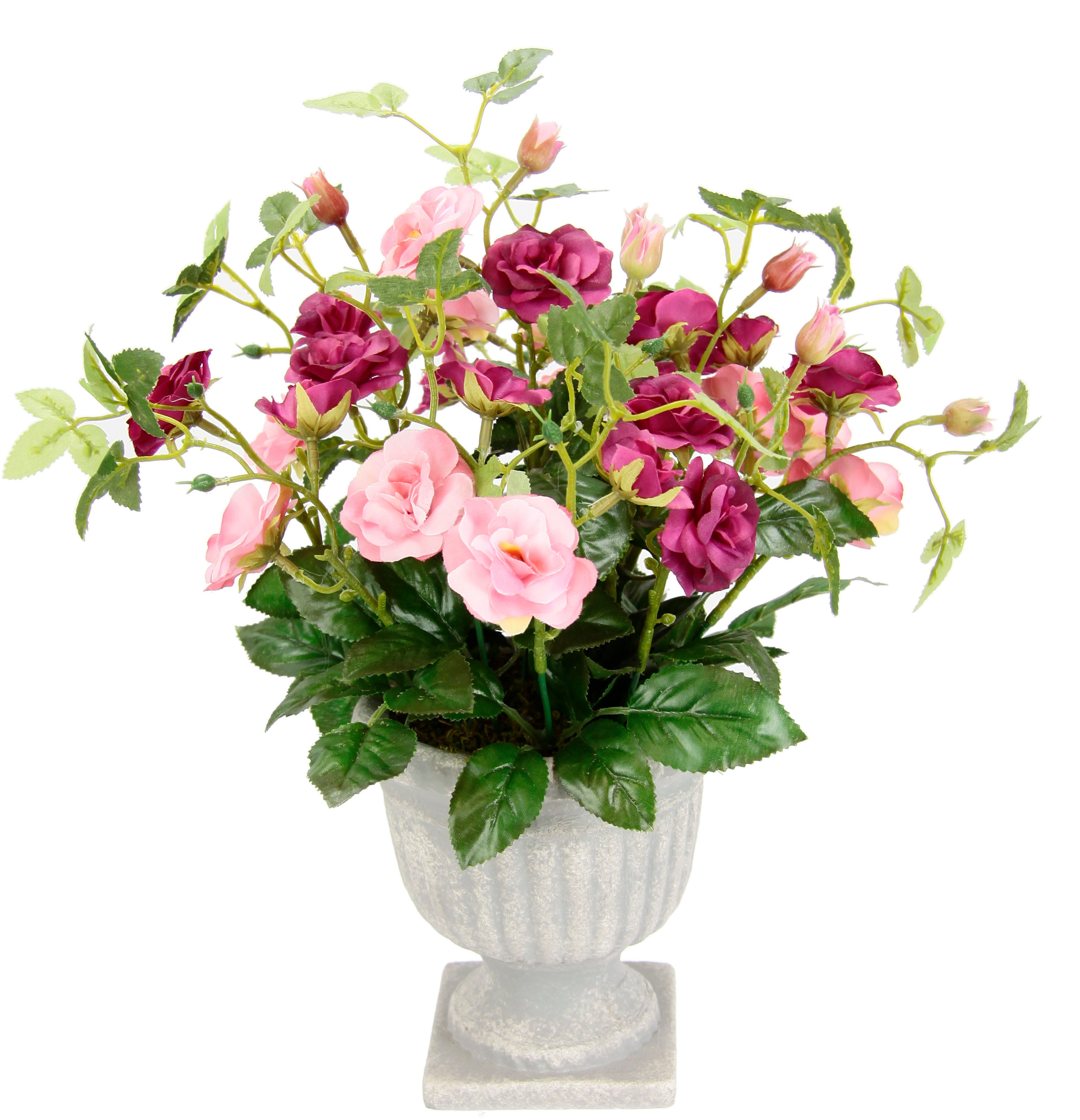 Kunstblume Rosen im Pokal, I.GE.A., Höhe