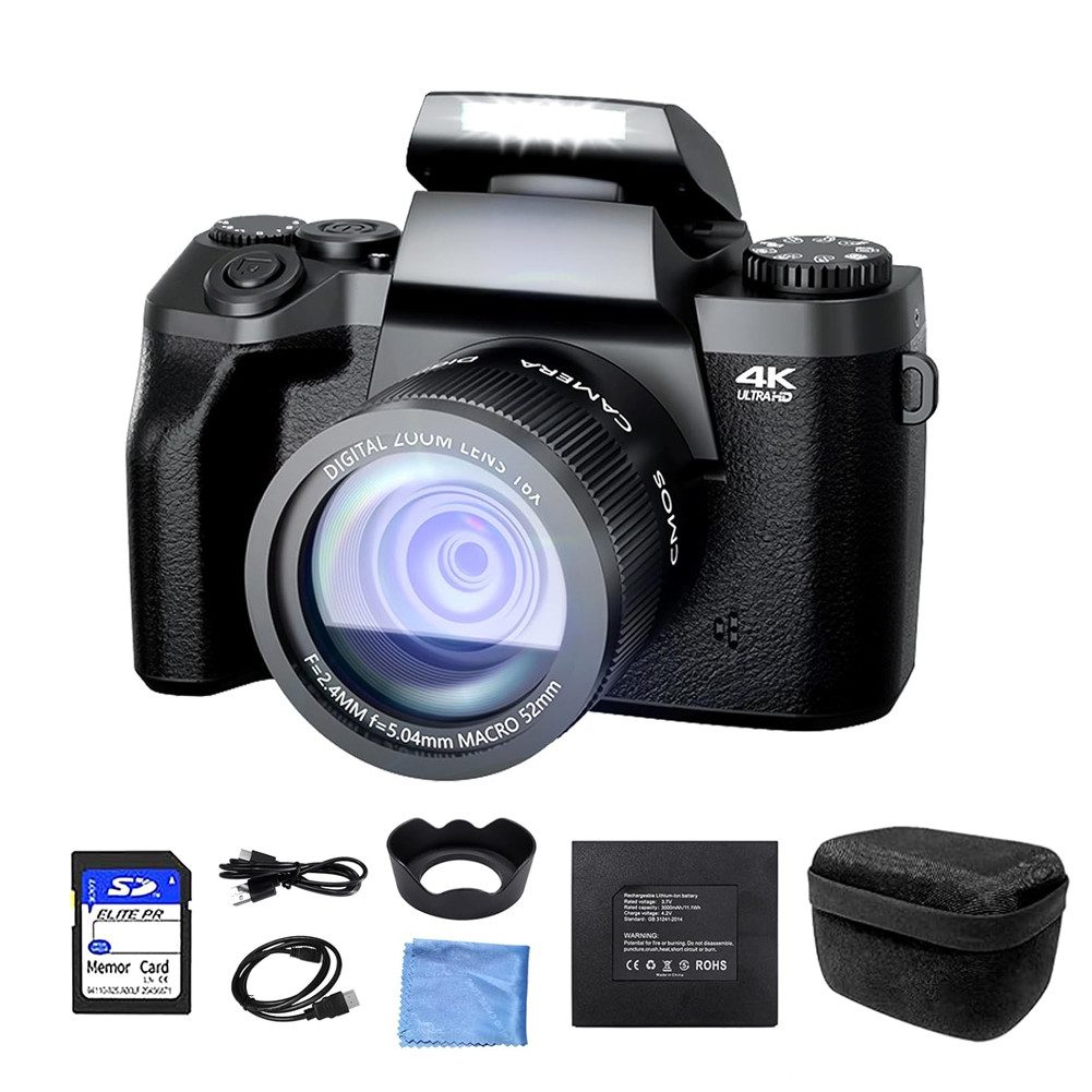 HT Digitalkamera 4K 64MP Fotoapparat mit