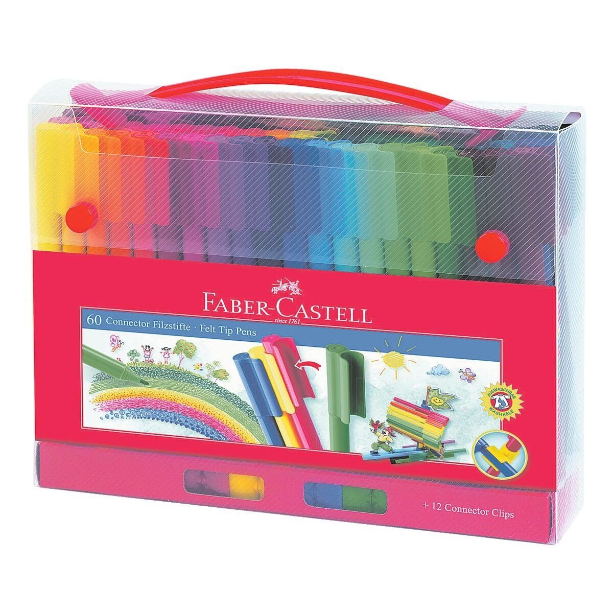 Faber-Castell Filzstift Connector, (72-tlg), zum Malen,