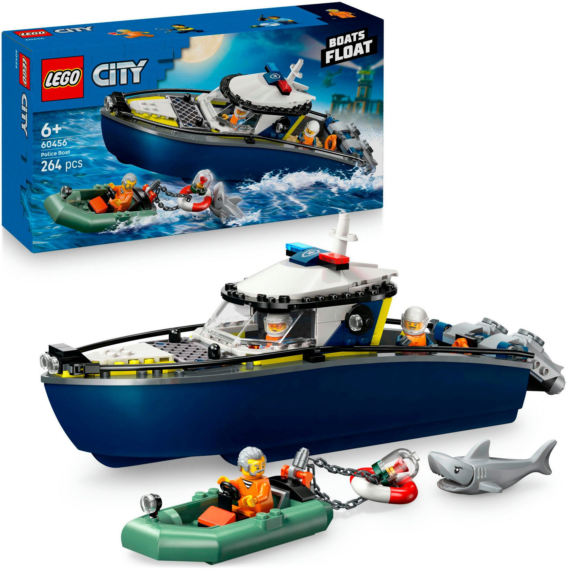 LEGO® Verfolgungsjagd im Polizeiboot (60456), LEGO