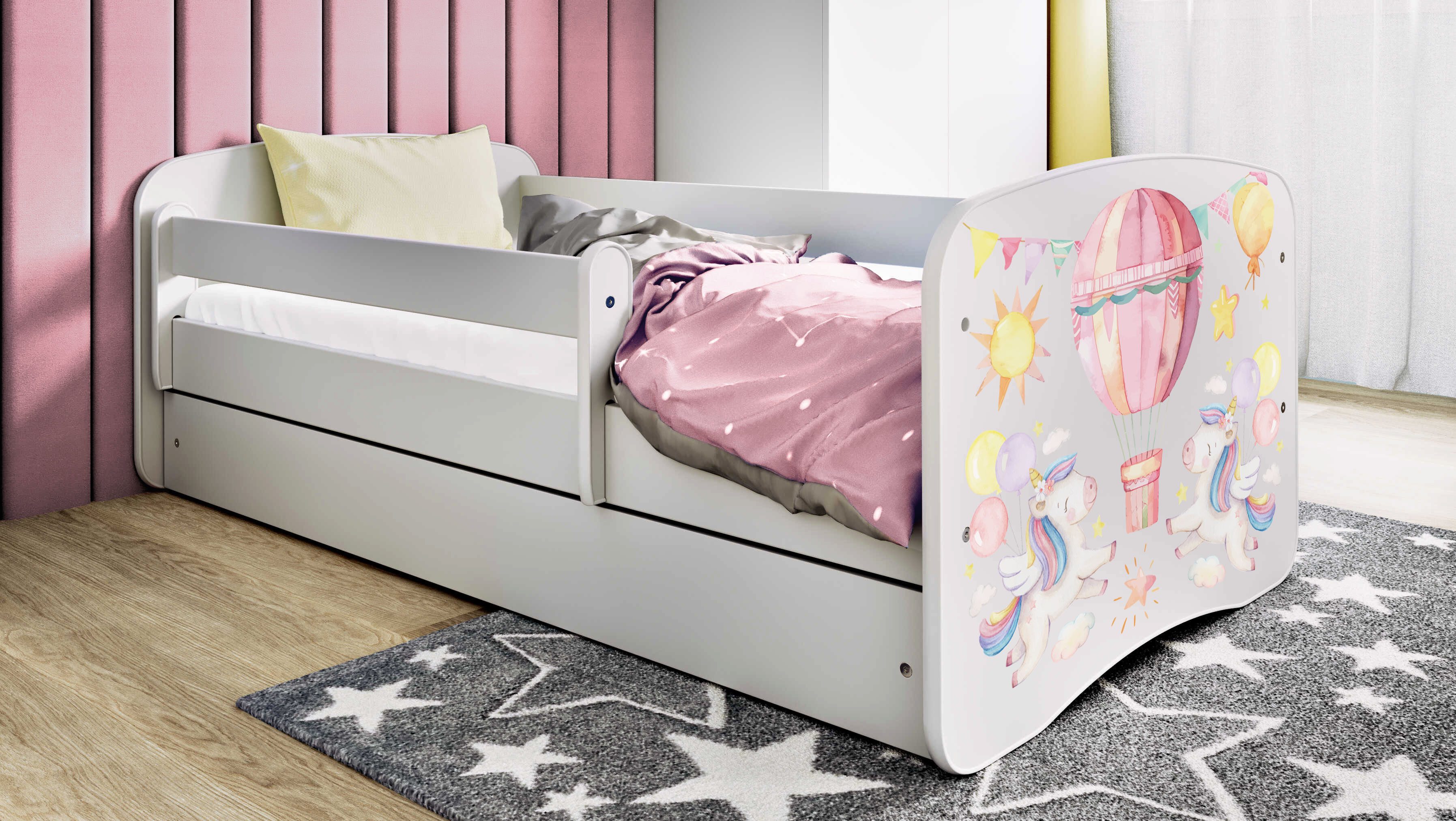 Bjird Kinderbett Jugenbett Weiß 140x70 160x80