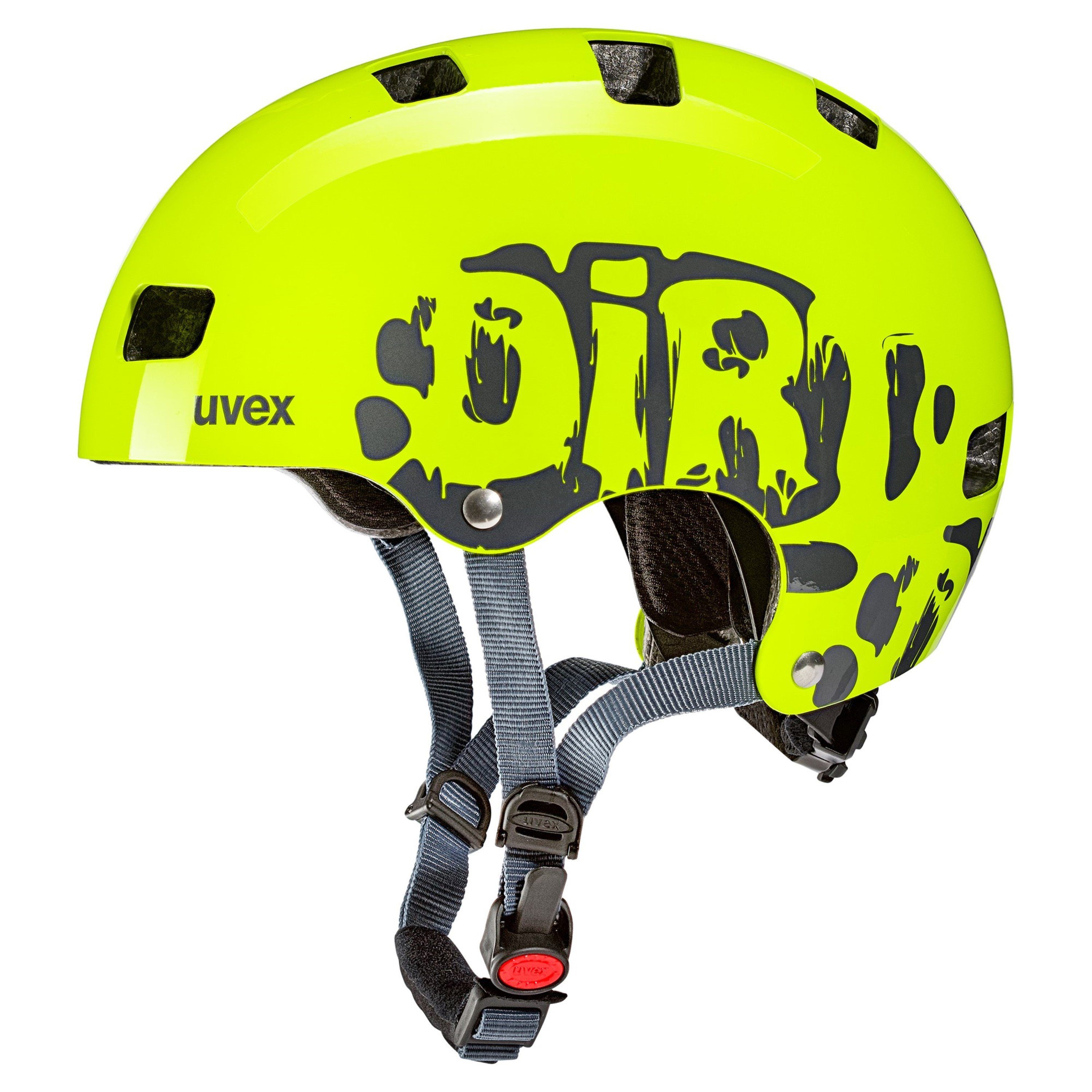Uvex Kinderfahrradhelm Kid 3 Dirtbike lime-grey