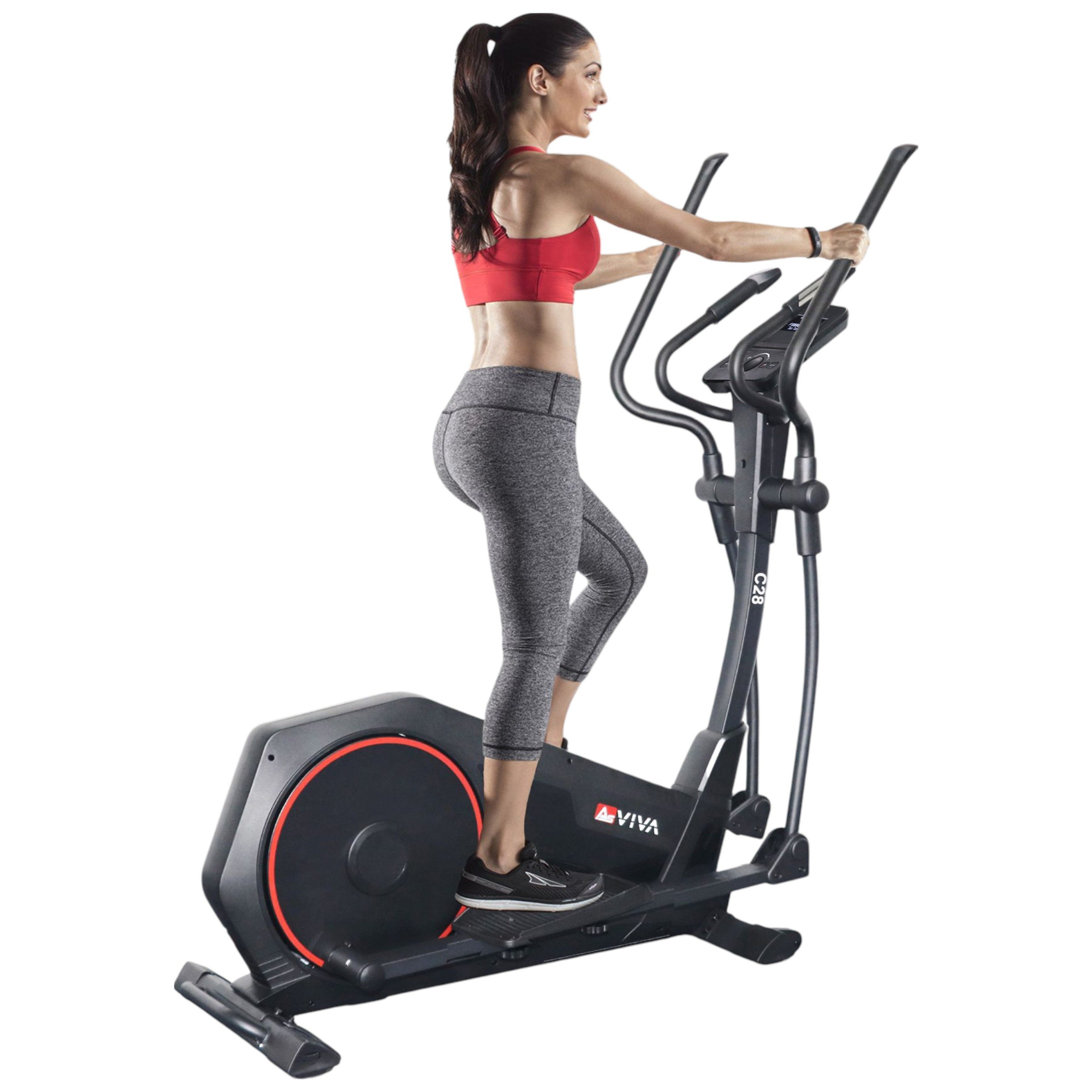 AsVIVA Crosstrainer-Ergometer C28 Pro-Fitness, leiser Riemenantrieb,
