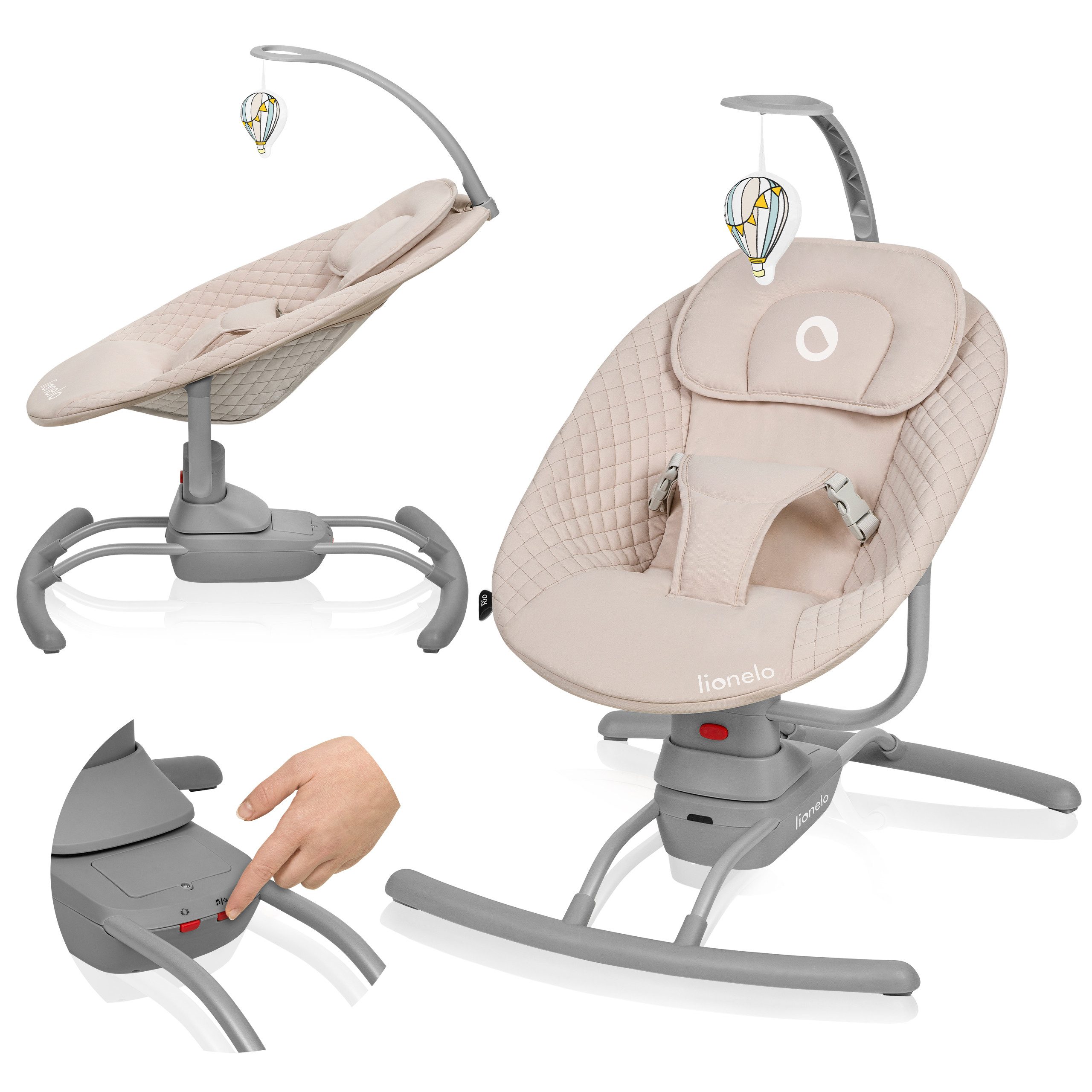 lionelo Babywippe RIO, Ferngesteuerte/Batterien oder USB/8