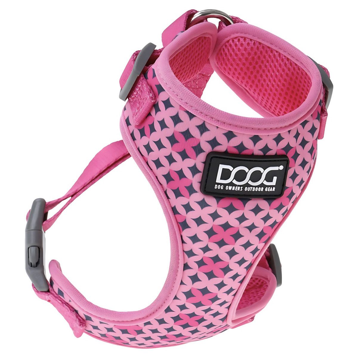 DOOG Hunde-Geschirr Neopren Geschirr Toto pink/schwarze