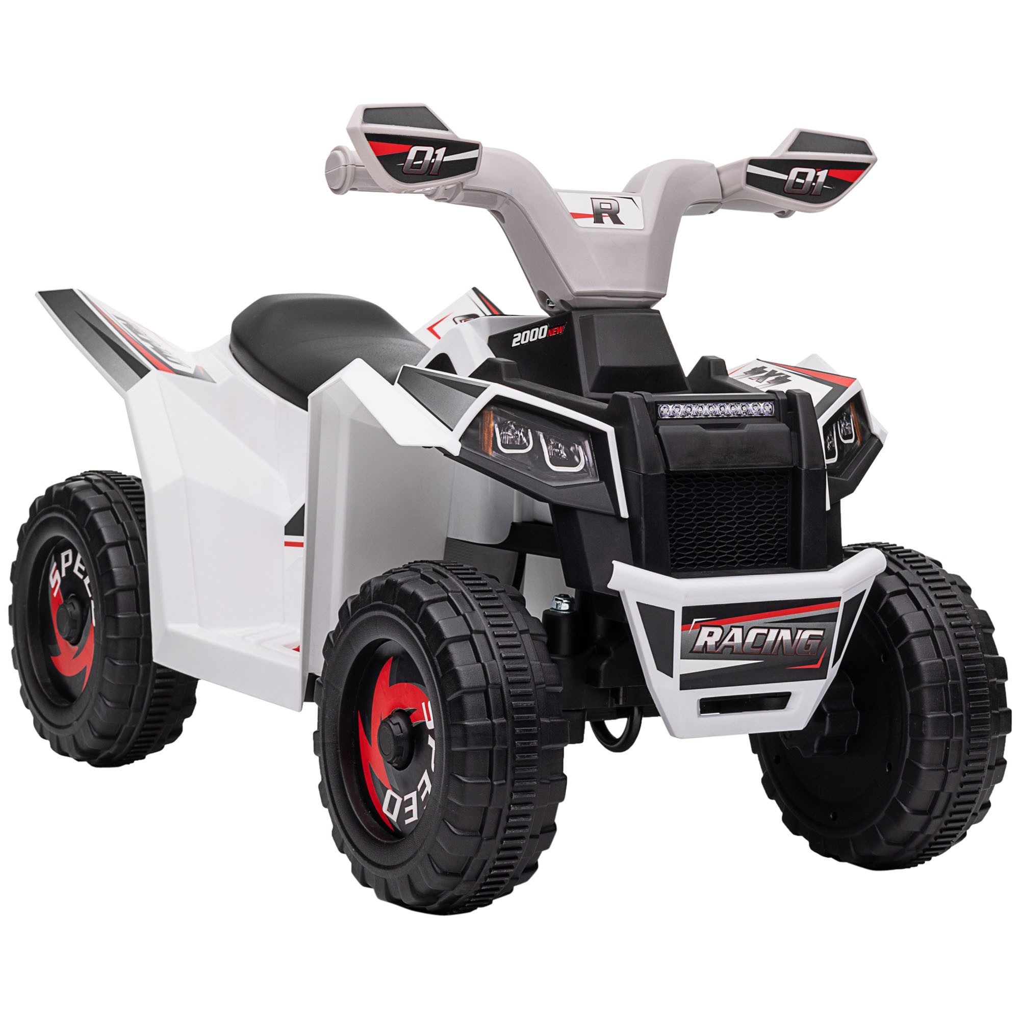 HOMCOM Elektro-Kinderquad Kinderauto, Elektrofahrzeug mit Vorwärts-