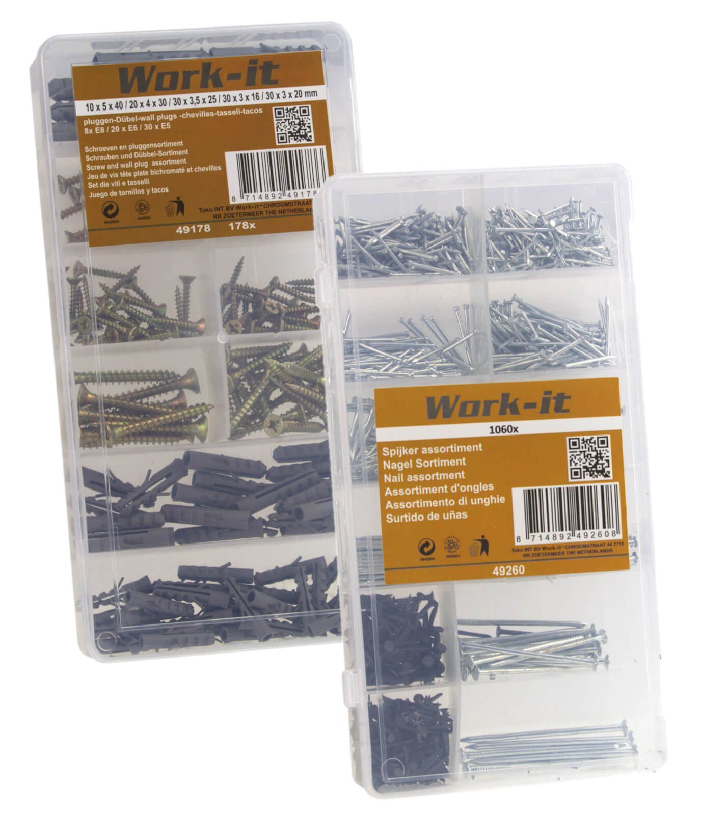 Work-it Schrauben- und Dübel-Set Schrauben, Dübel