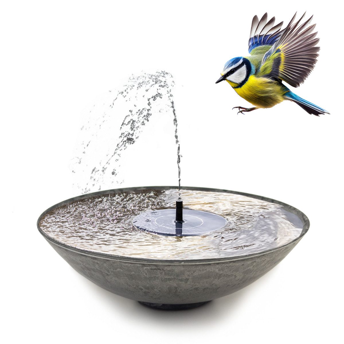 matches21 HOME & HOBBY Blumentopf Solarbrunnen