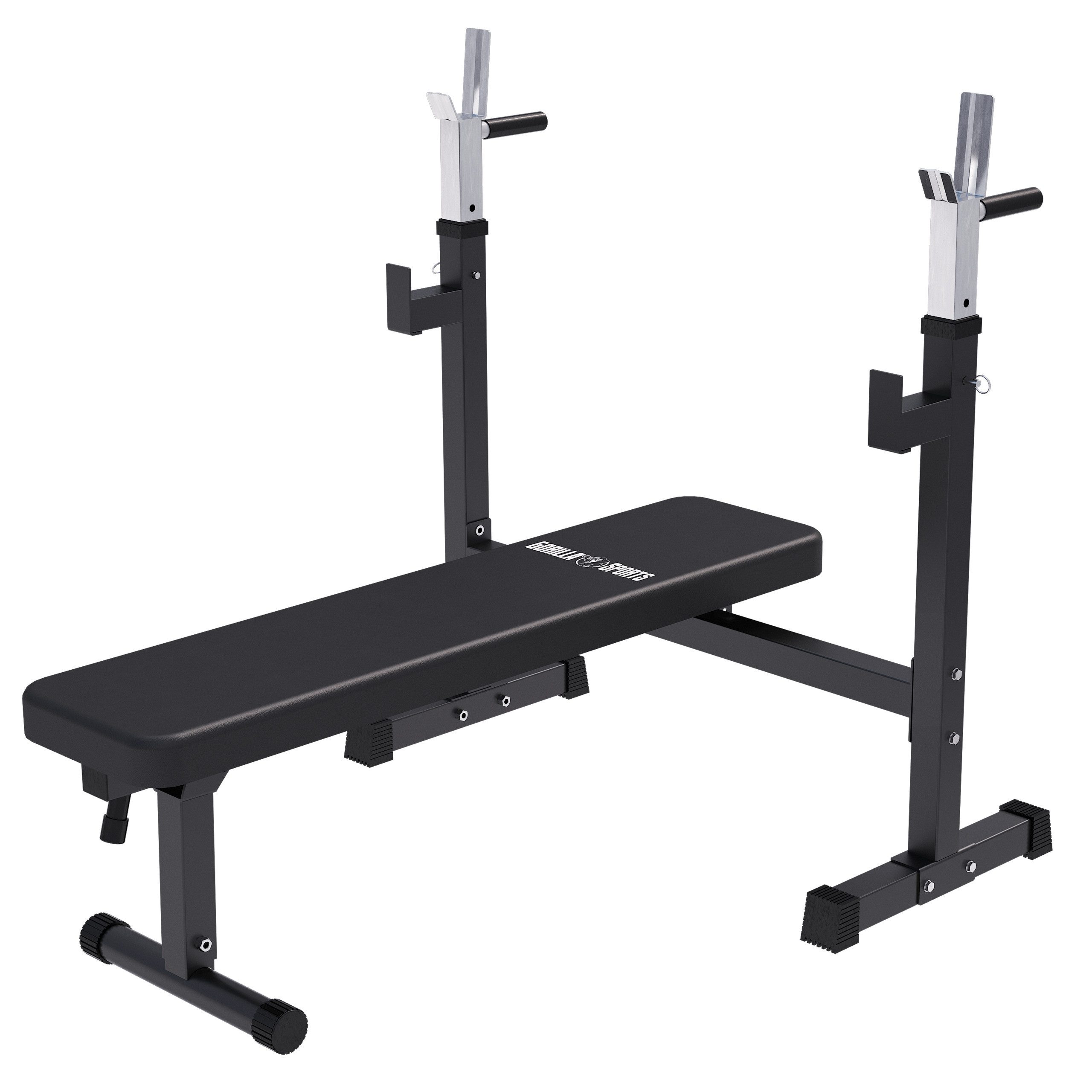 GORILLA SPORTS Hantelbank mit Ablage, Verstellbar,