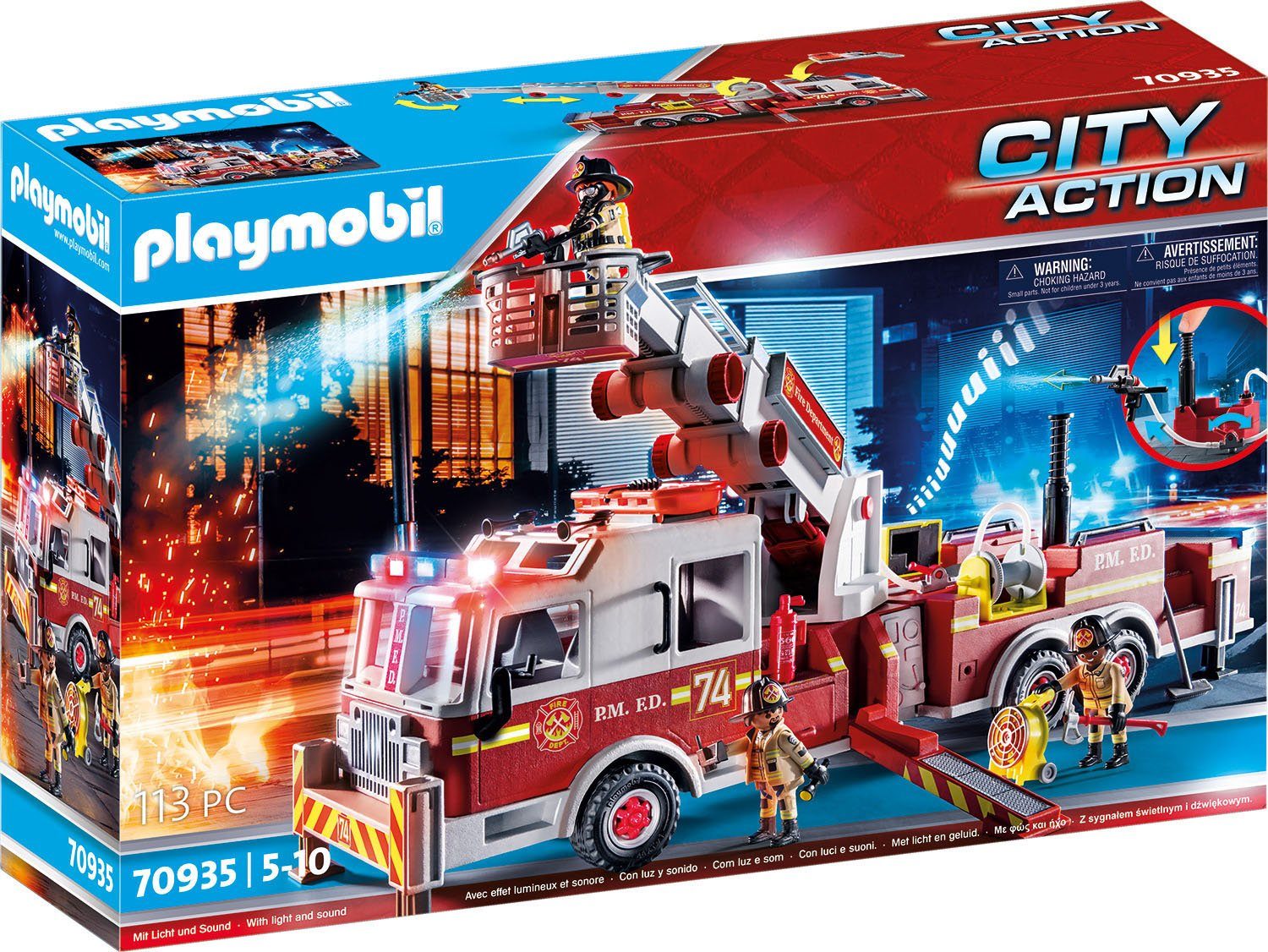 Playmobil® Feuerwehr-Fahrzeug: US Tower Ladder (70935),