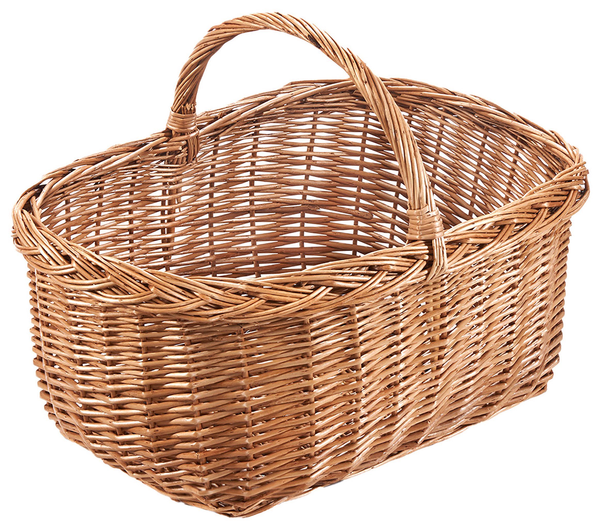 Kobolo Einkaufskorb Geflochtener Weidenkorb Korb Shopper