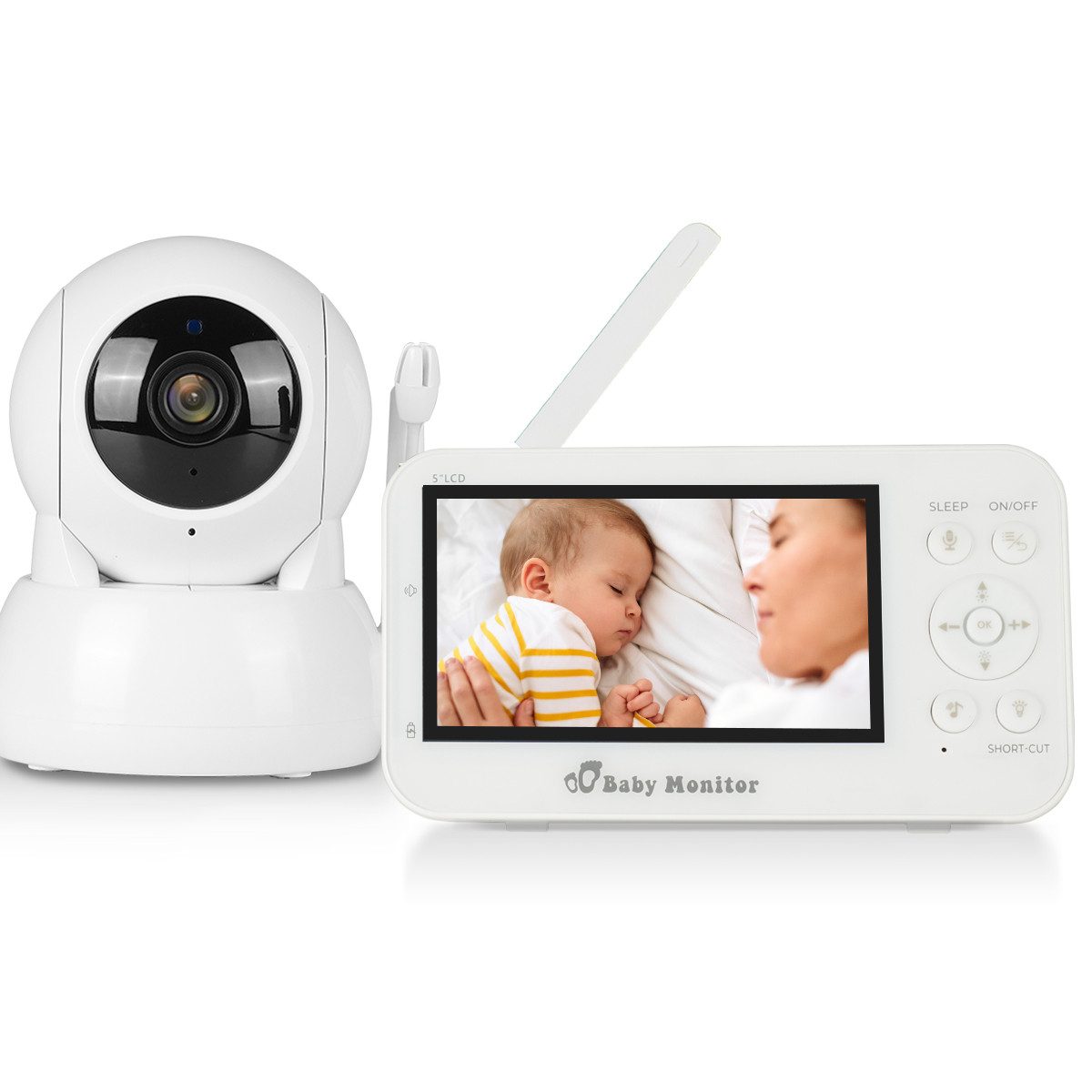 VSIUO Video-Babyphone Babyphone mit Kamera, Video