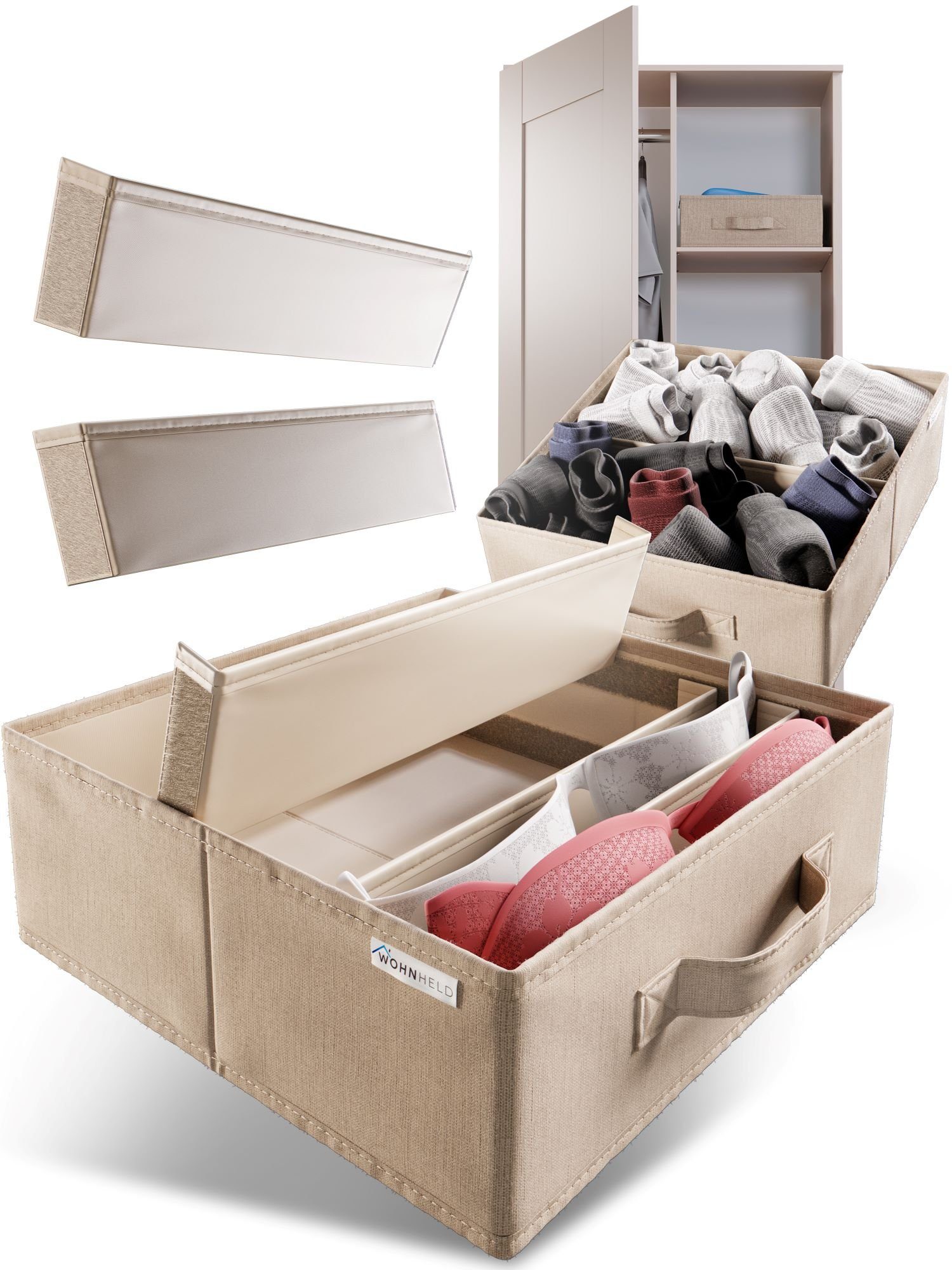 Wohnheld Organizer Aufbewahrungsboxen für Wäsche Schubladen