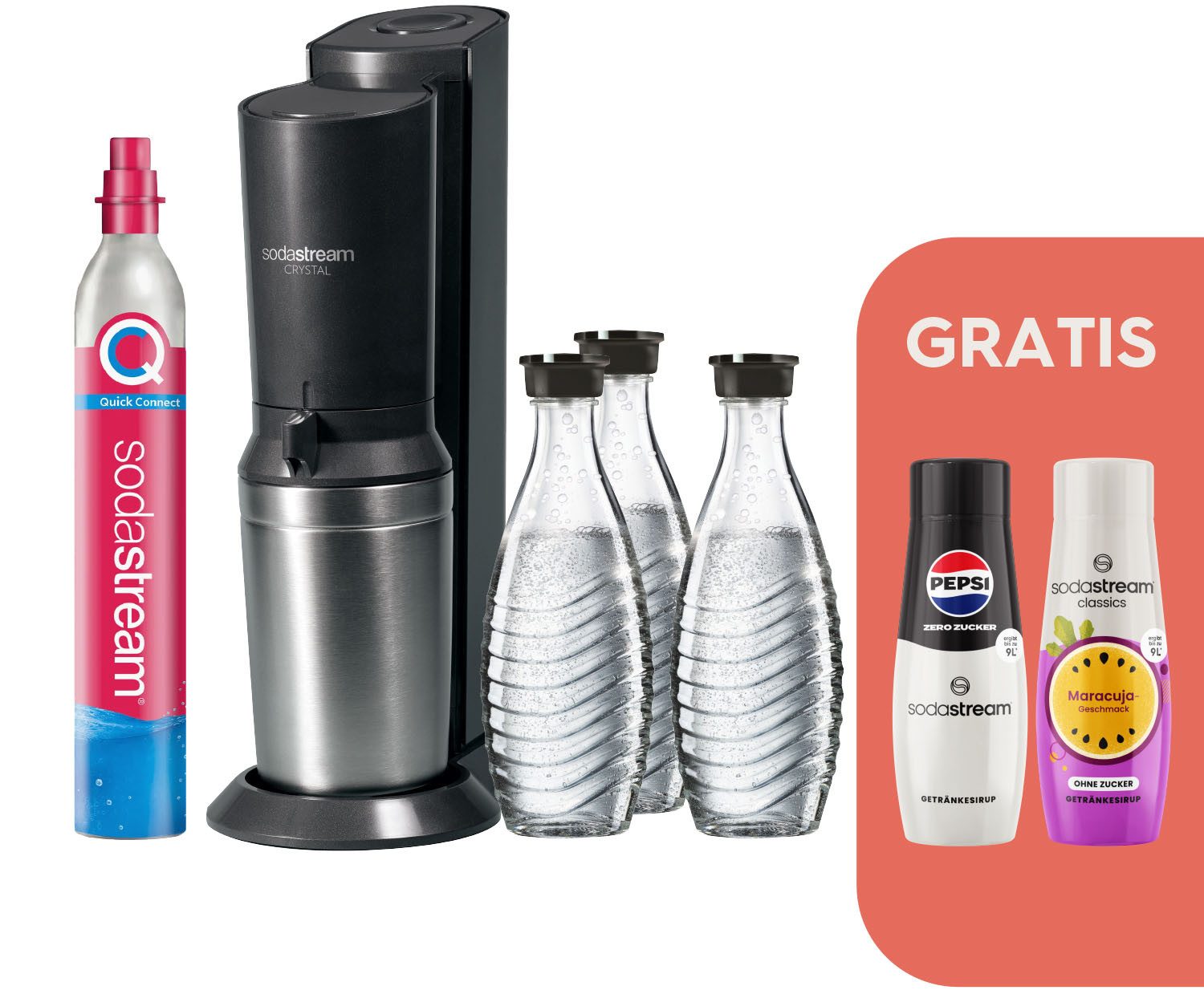 SodaStream Wassersprudler SodaStream CRYSTAL 3.0 mit