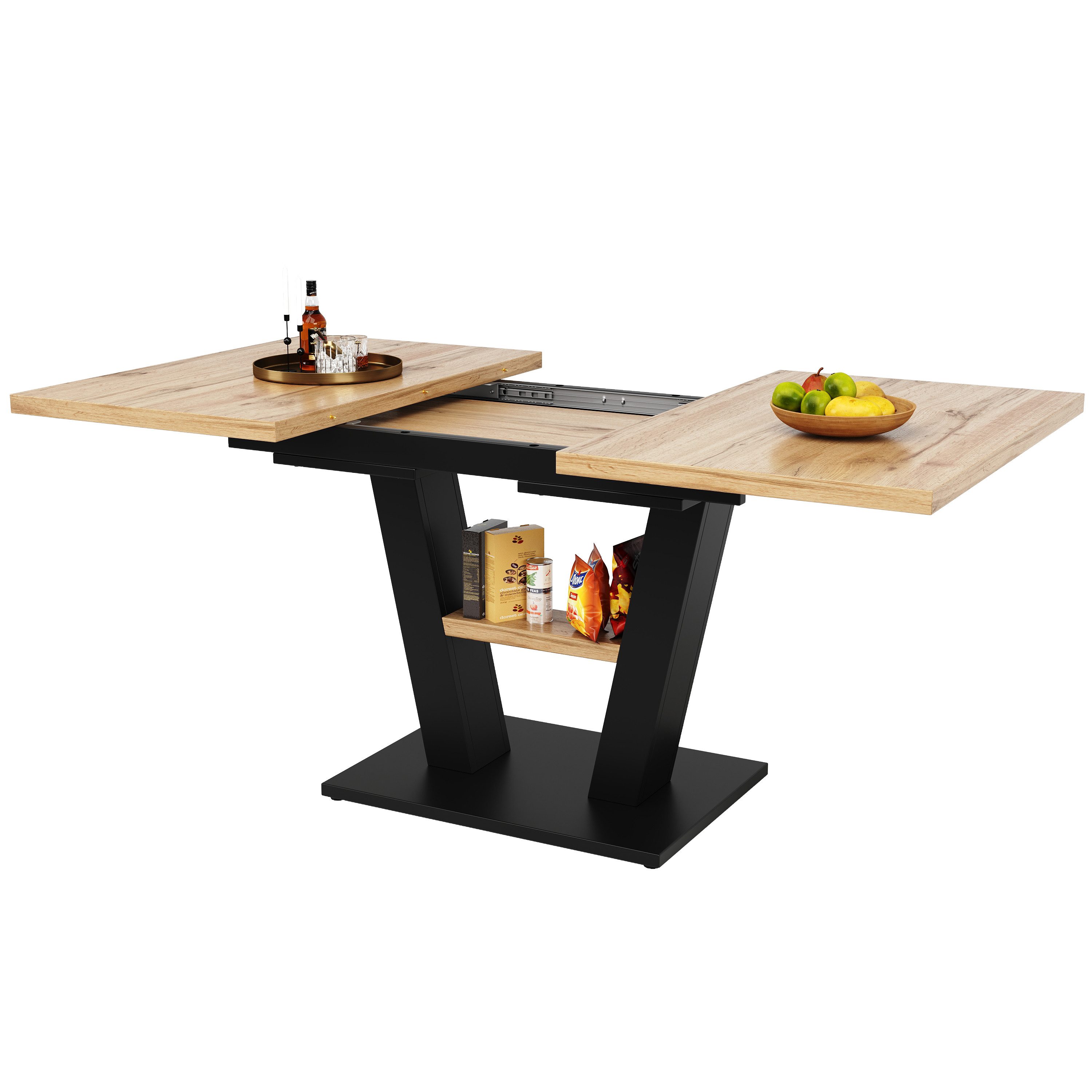 MODFU Esstisch Esstisch Teleskoptisch,Moderne Esstisch,Ausziehbar,Esszimmer-Set (Esstisch
