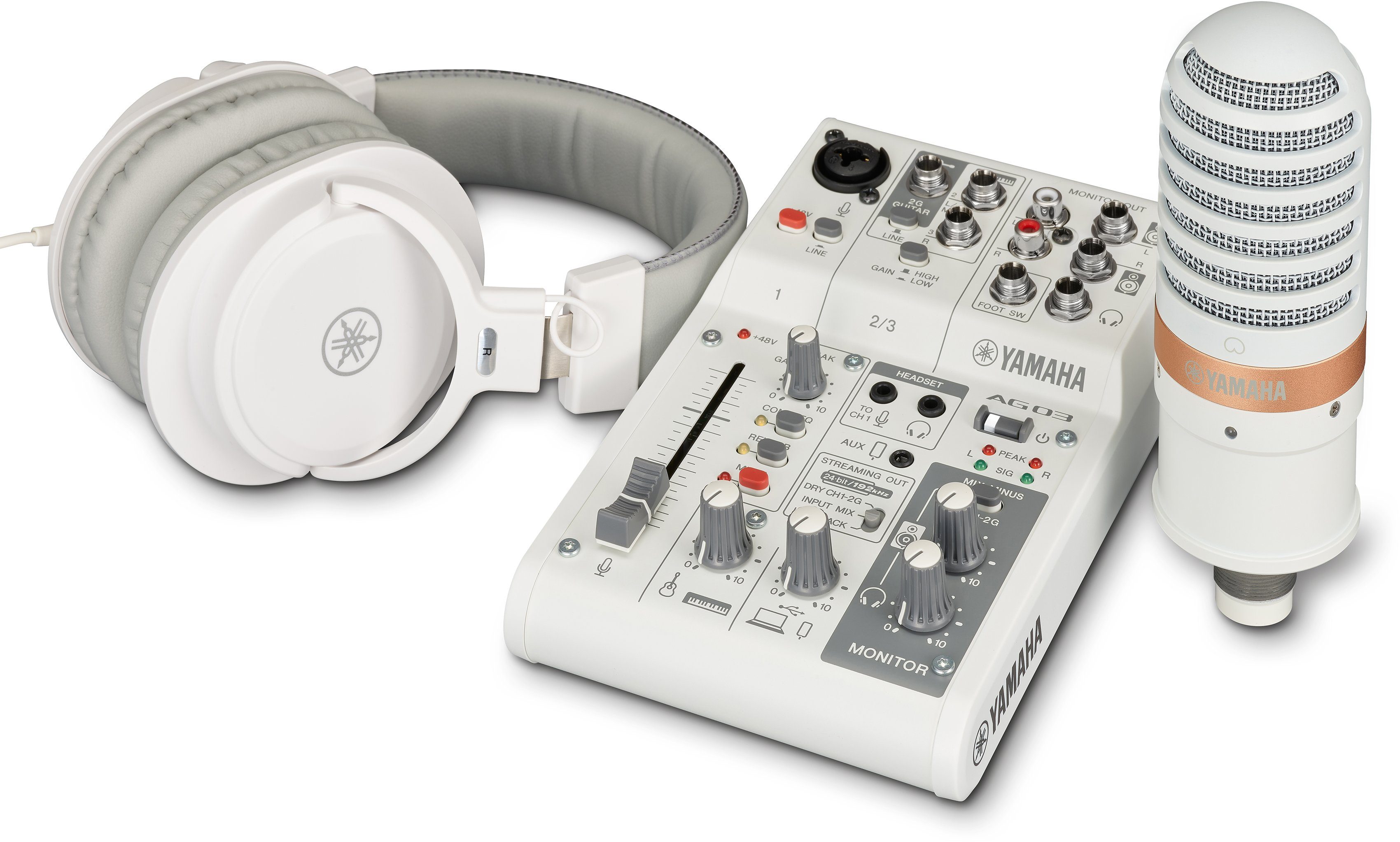 Yamaha Mischpult Livestreaming Set AG03MK2WSPK, Starterpaket