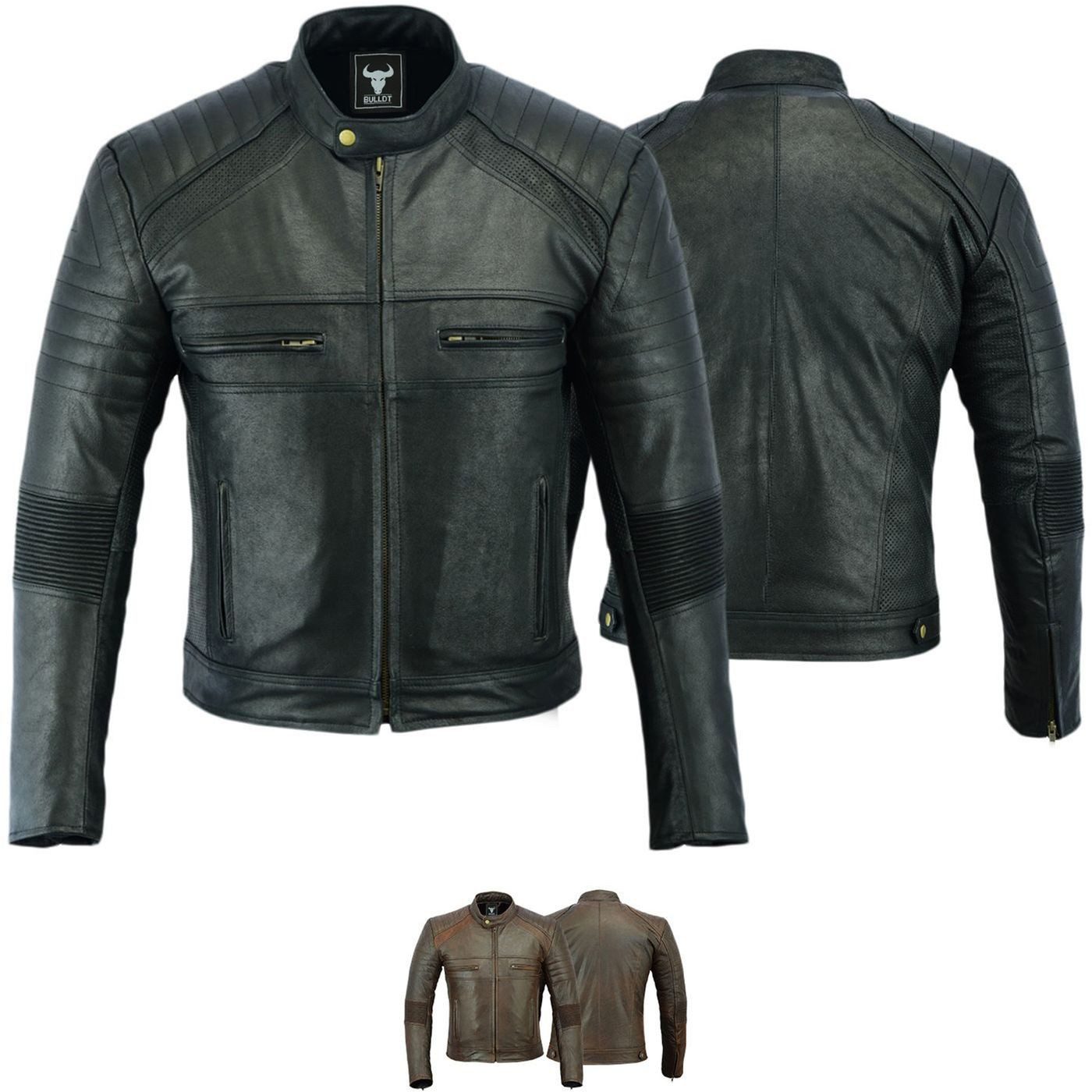 BULLDT Lederjacke GW426J Motorradjacke Vintage Lederjacke