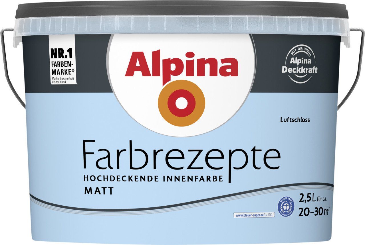 Alpina Wandfarbe Alpina Farbrezepte Luftschloss matt