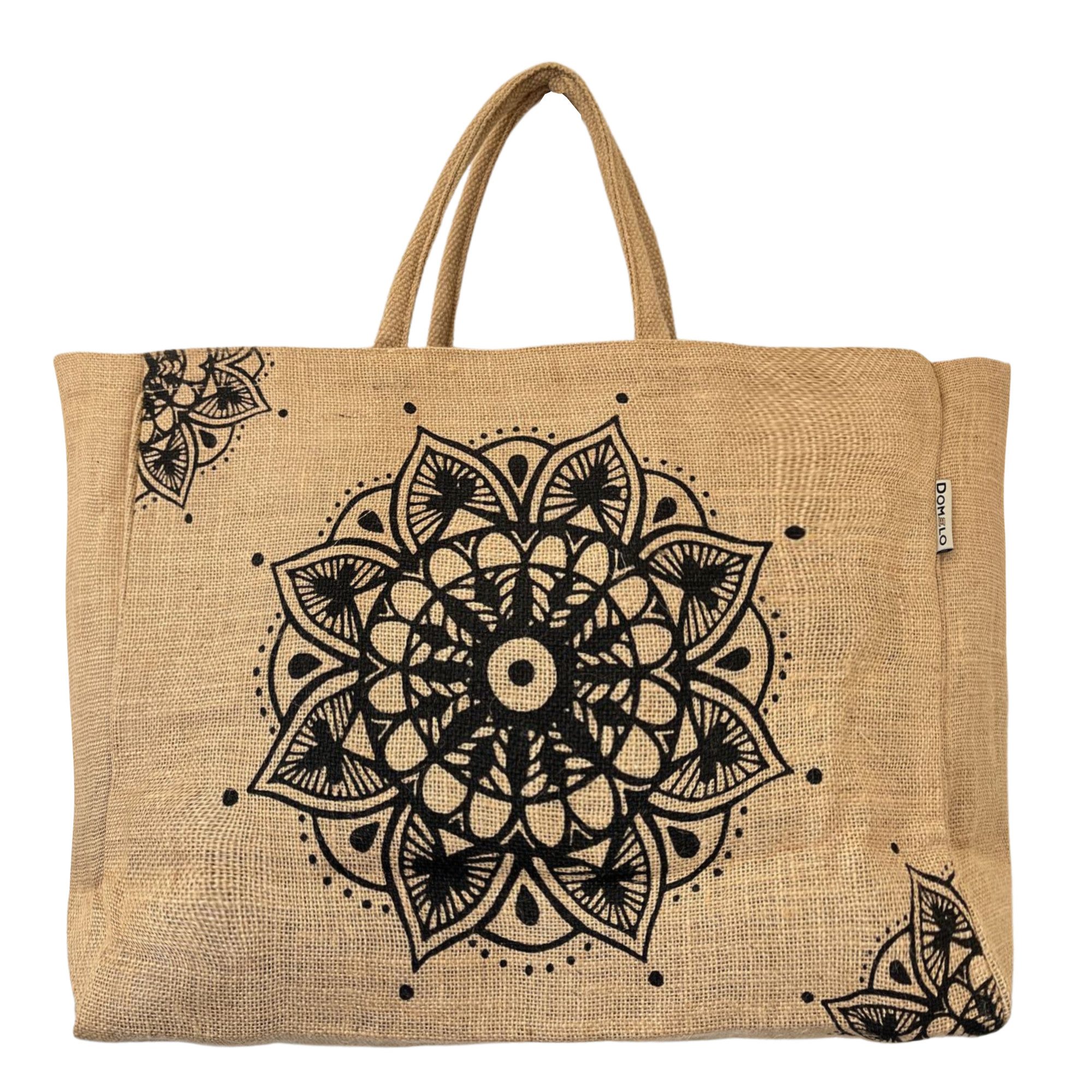 Domelo Einkaufsshopper Jute Einkaufskorb, Vegan Einkaufstasche,